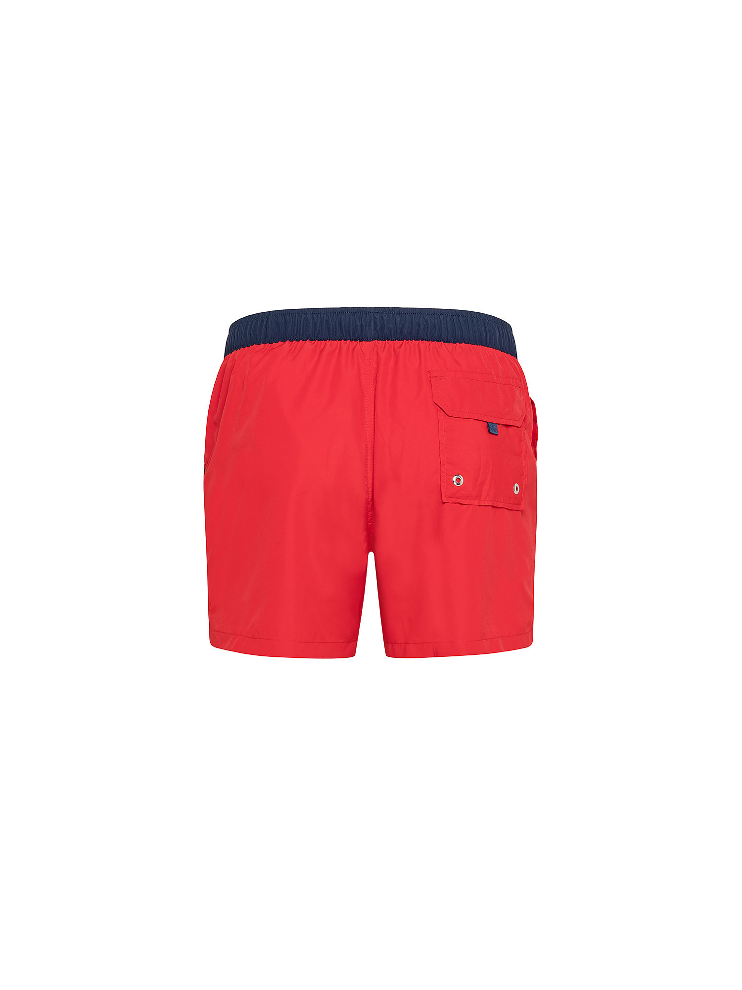 Nylon swim shorts with regular fit drawstring, Red, large image number 1