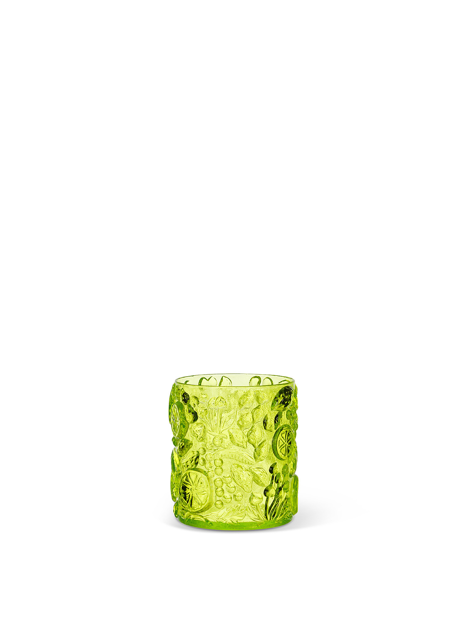 Bicchiere plastica motivo frutta, Verde lime, large image number 0