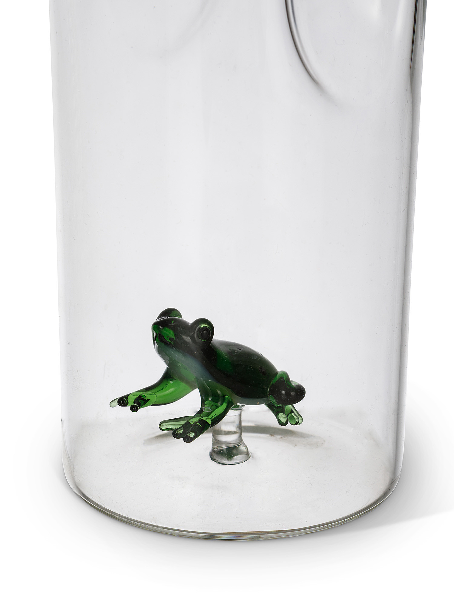 Borosilicate glass carafe with frog detail, Transparent, large image number 1