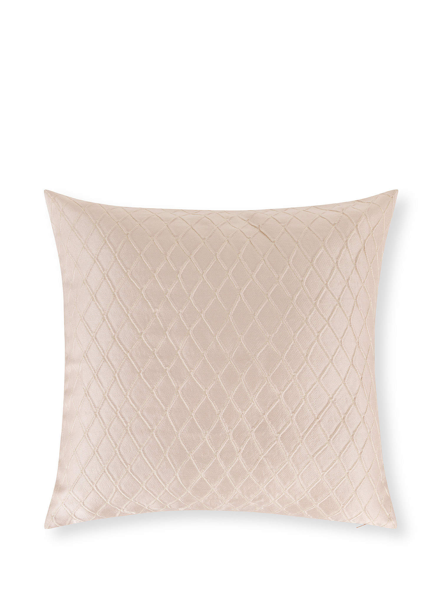 Jacquard cushion with rhombus motif 45x45cm, Pink, large image number 1