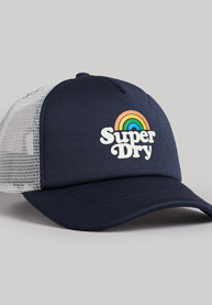 Superdry baseball cap with mesh and logo, Blue, large image number 2