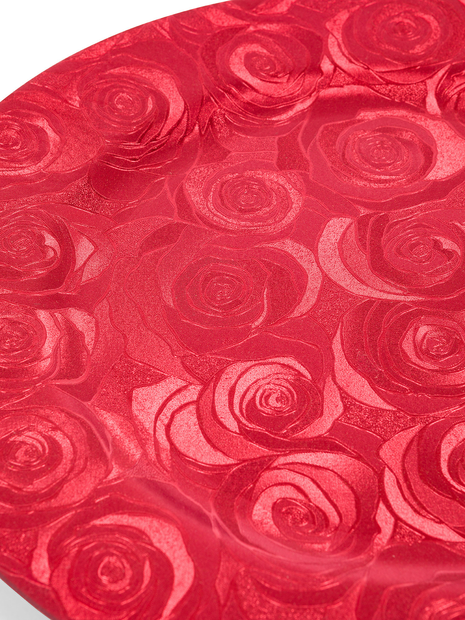 Sottopiatto PVC decoro rose, Rosso, large image number 1
