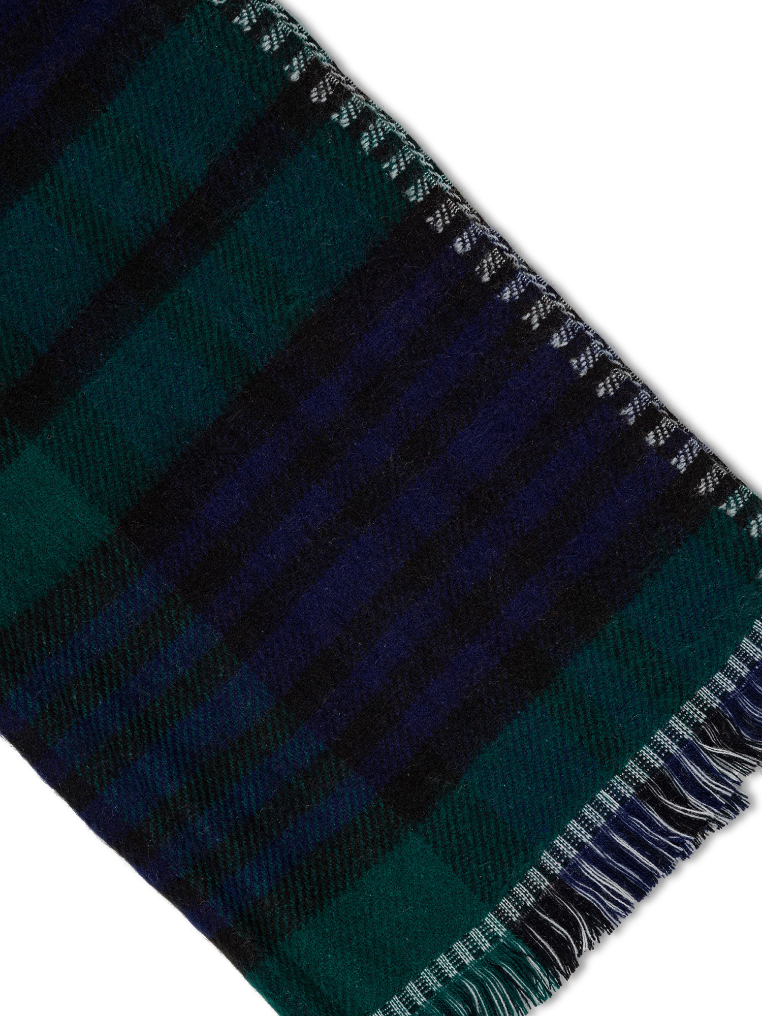Checked scarf, Green, large image number 1