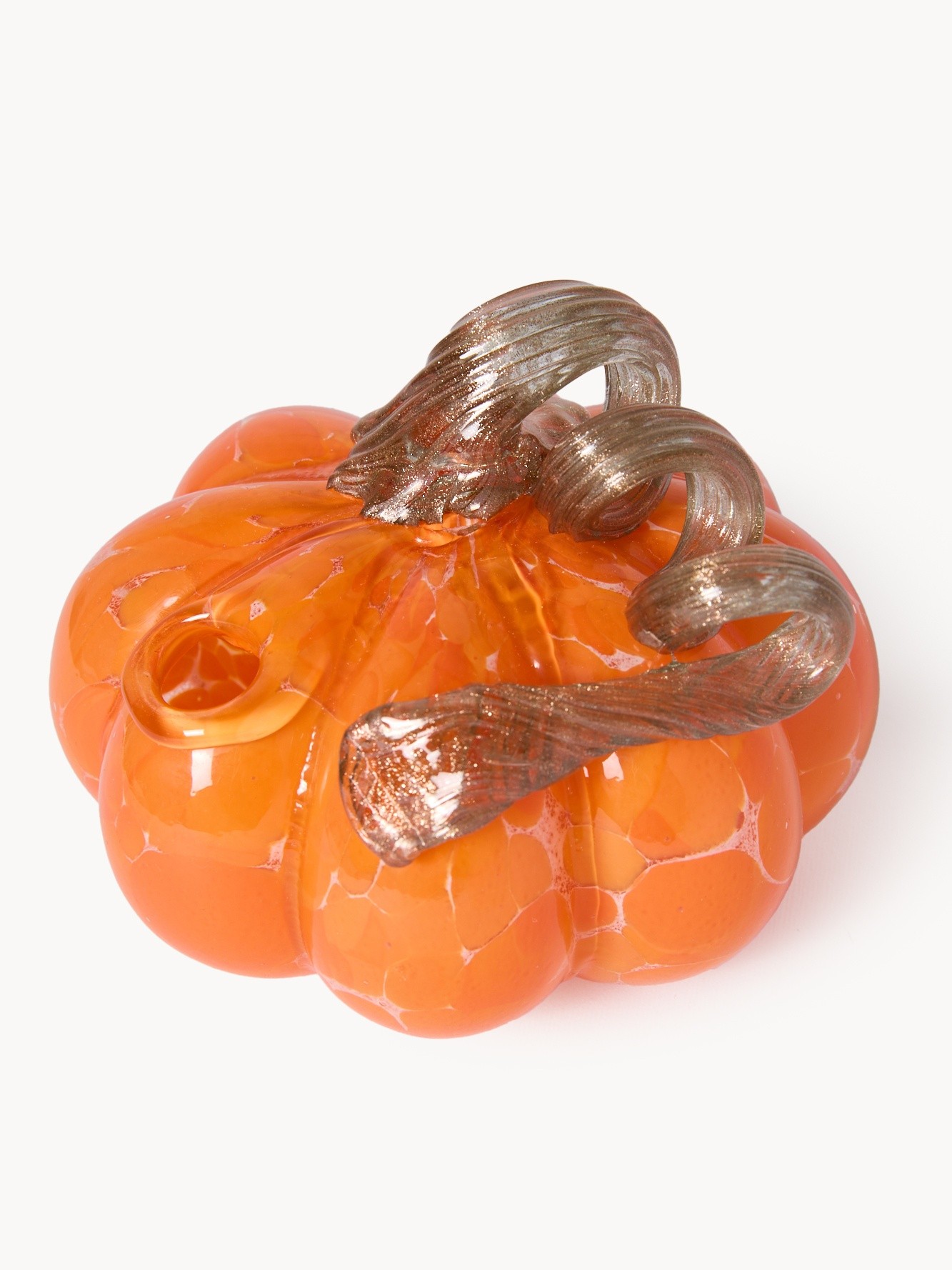 Single-flower vase in colored p&acirc;te glass, Orange, large image number 1
