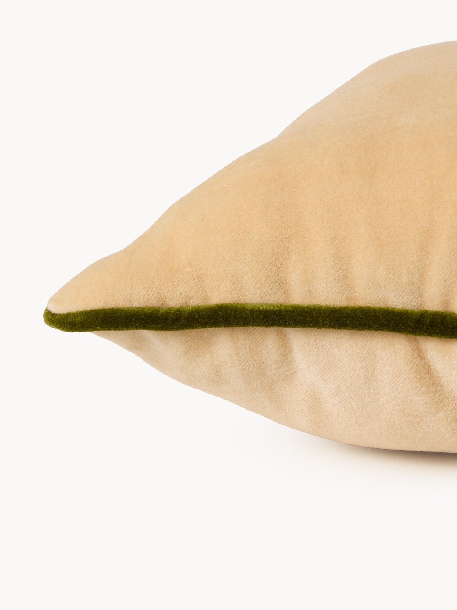 Velvet pillow with button 35x50cm, Green, large image number 1