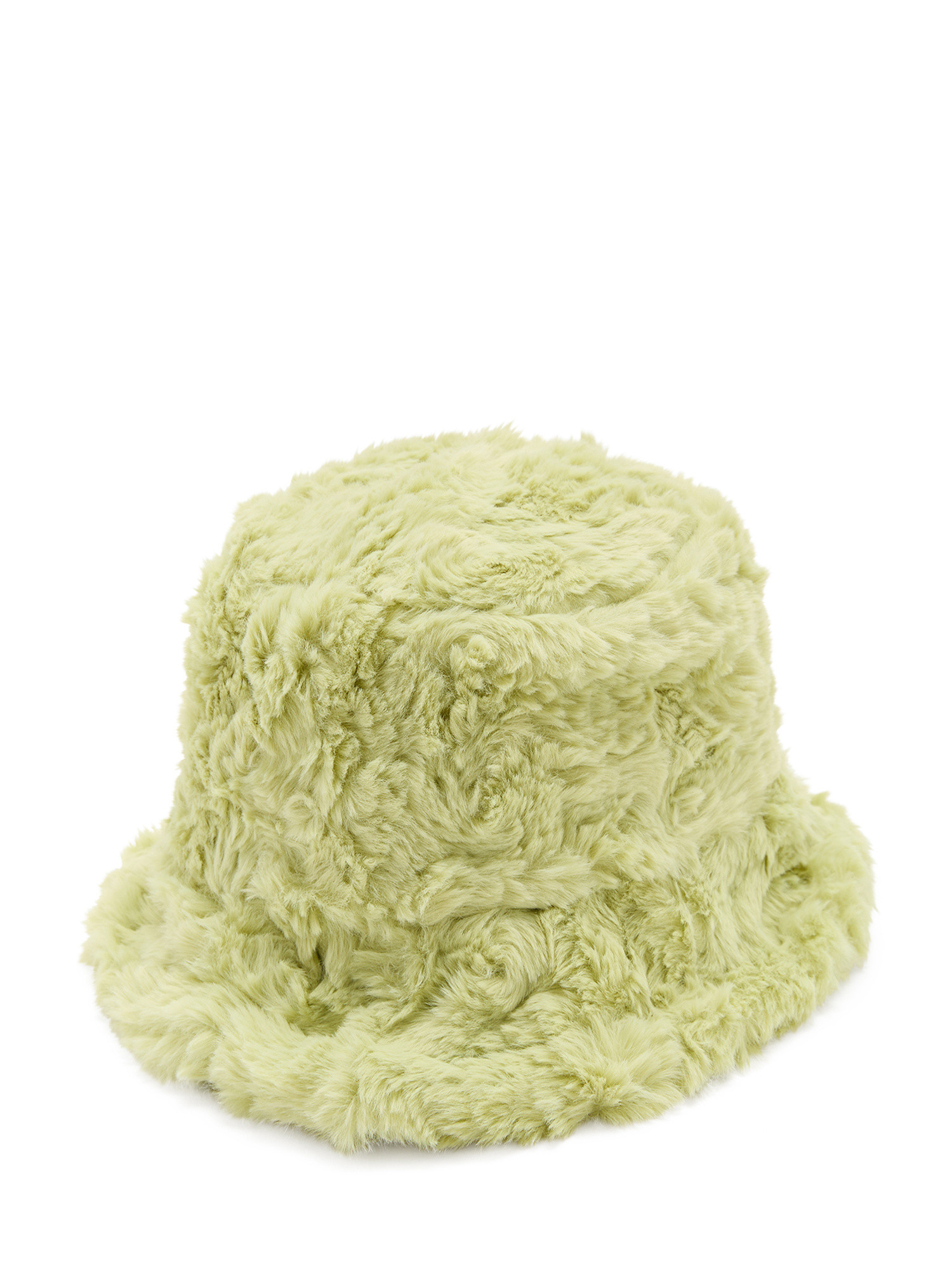 Koan - Eco fur cloche hat, Green, large image number 0