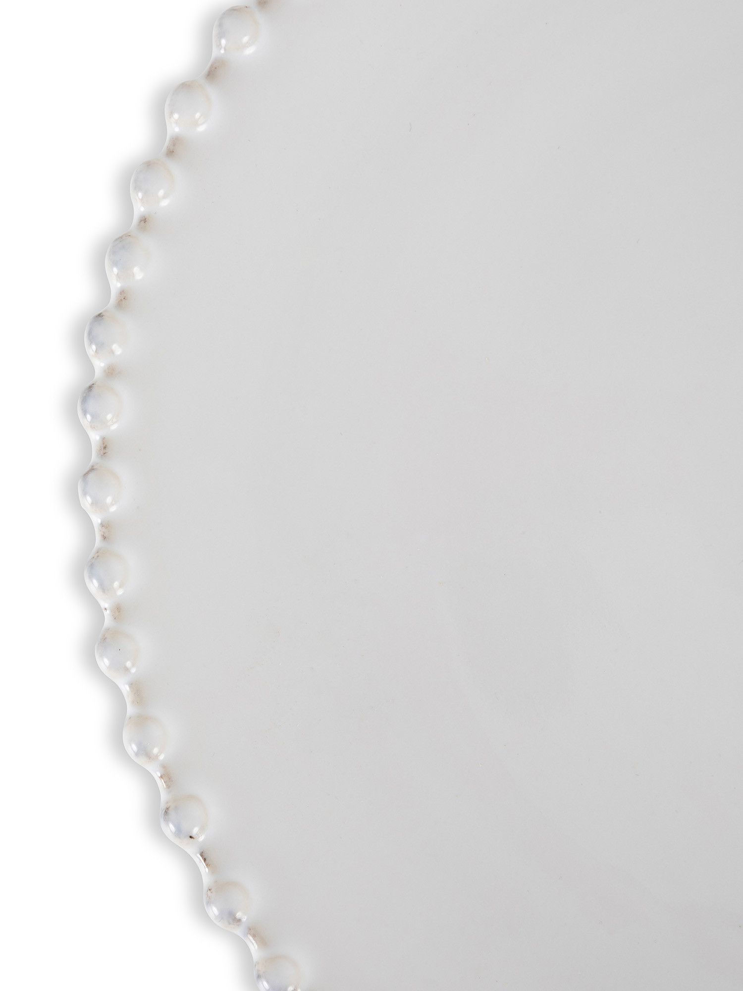 Piatto frutta ceramica Pearl, Bianco, large image number 1