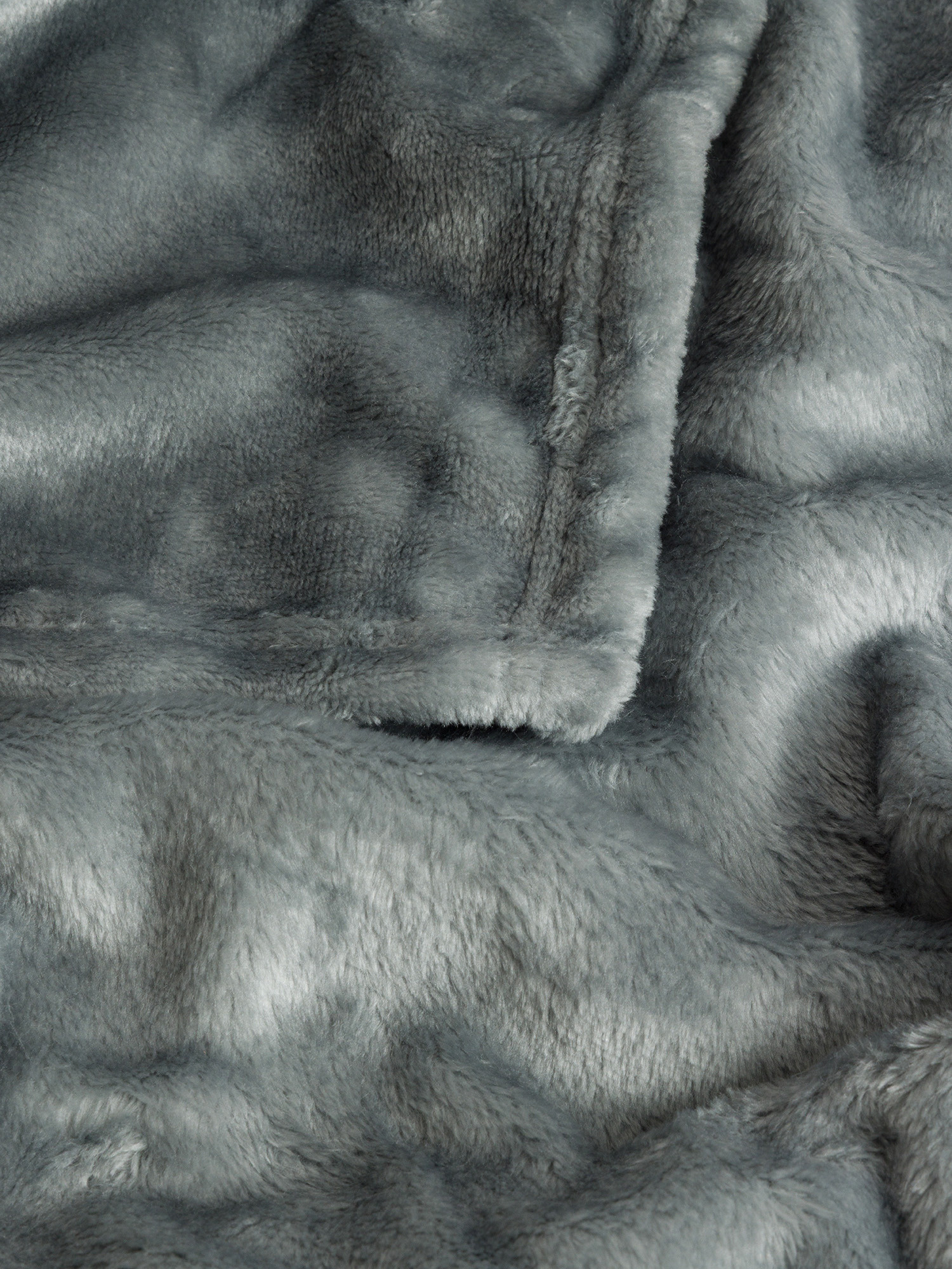 Maxi plaid flannel fleece, Grigio, large image number 1