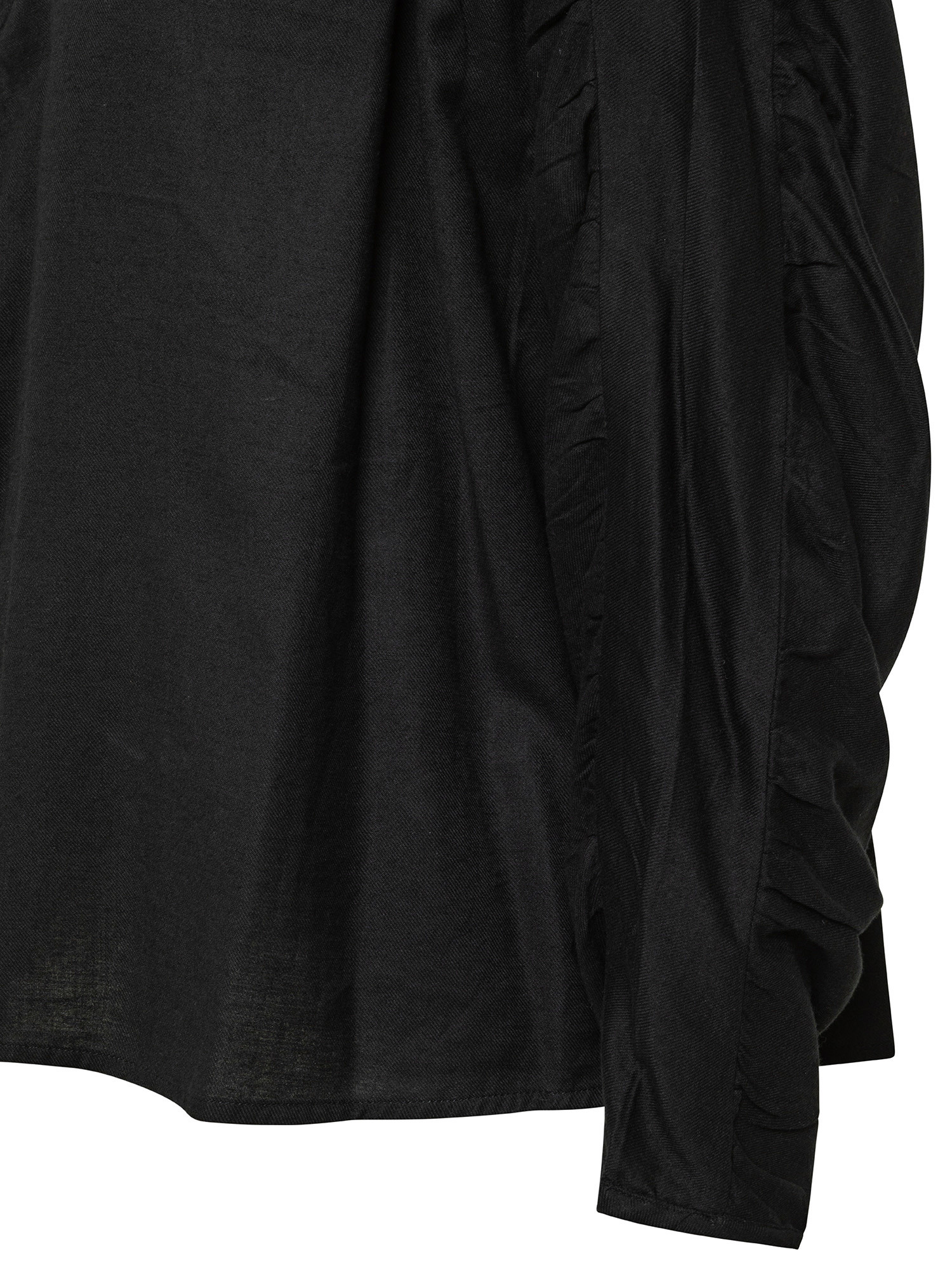 Blusa in cotone con maniche lunghe, Nero, large image number 2