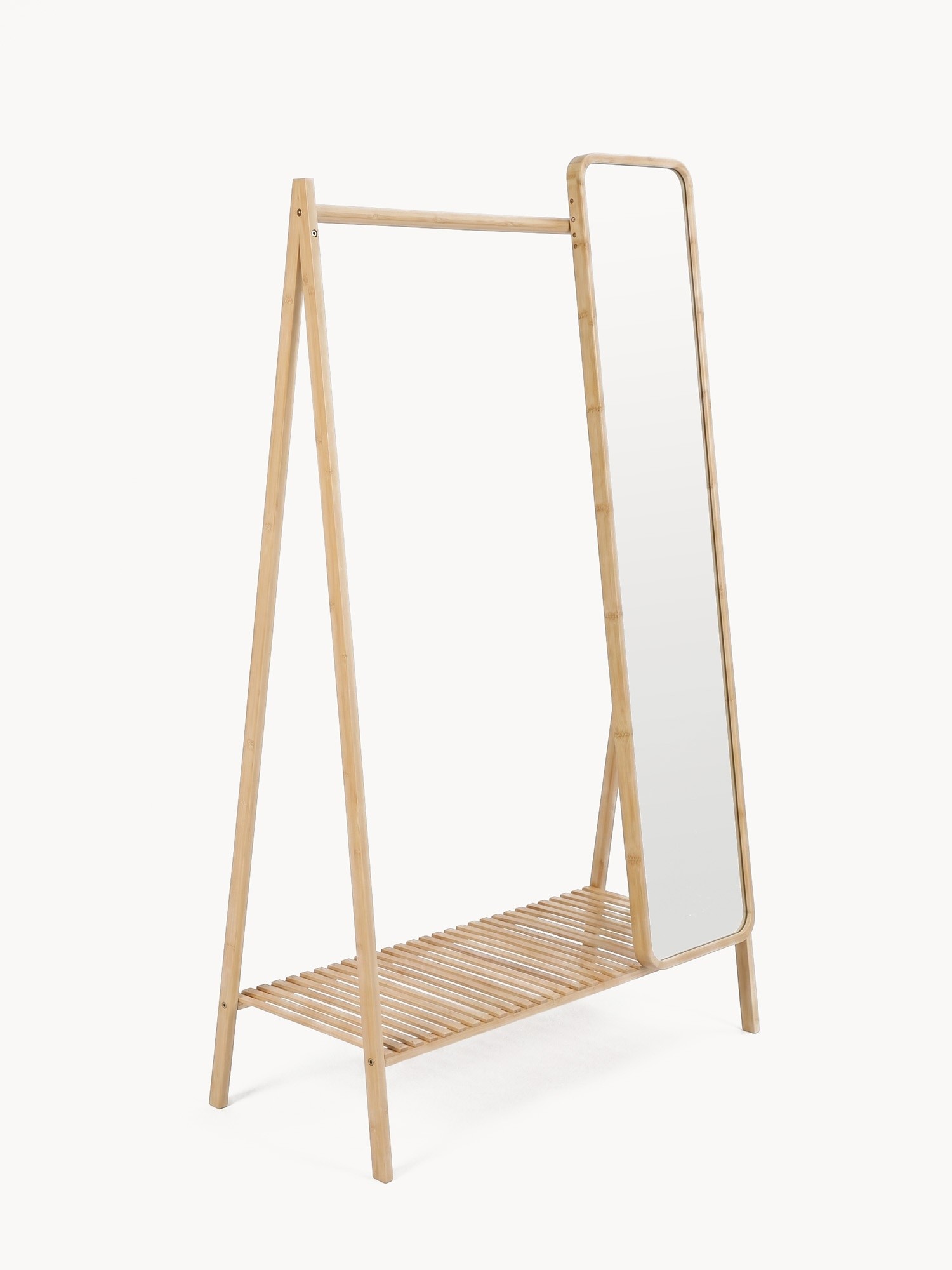 Mirror with Natural Bamboo Frame, Natural, large image number 0