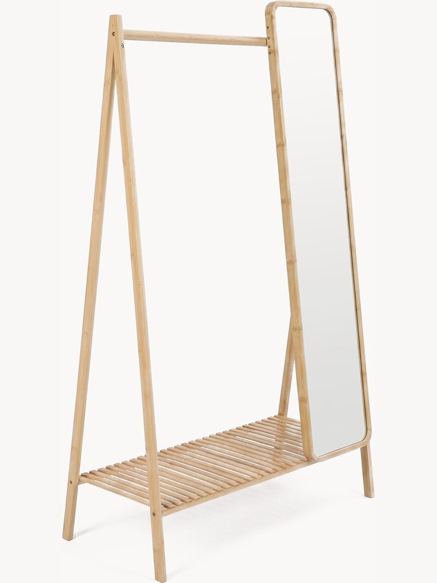 Mirror with Natural Bamboo Frame