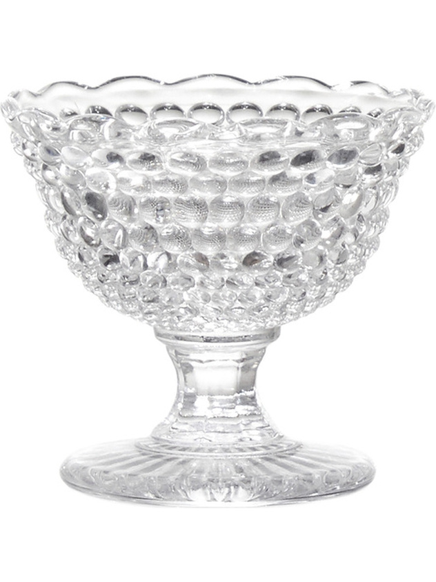 Diamond cut glass bowl
