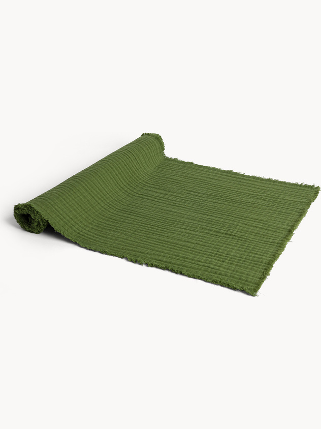 Runner in mussola di puro cotone