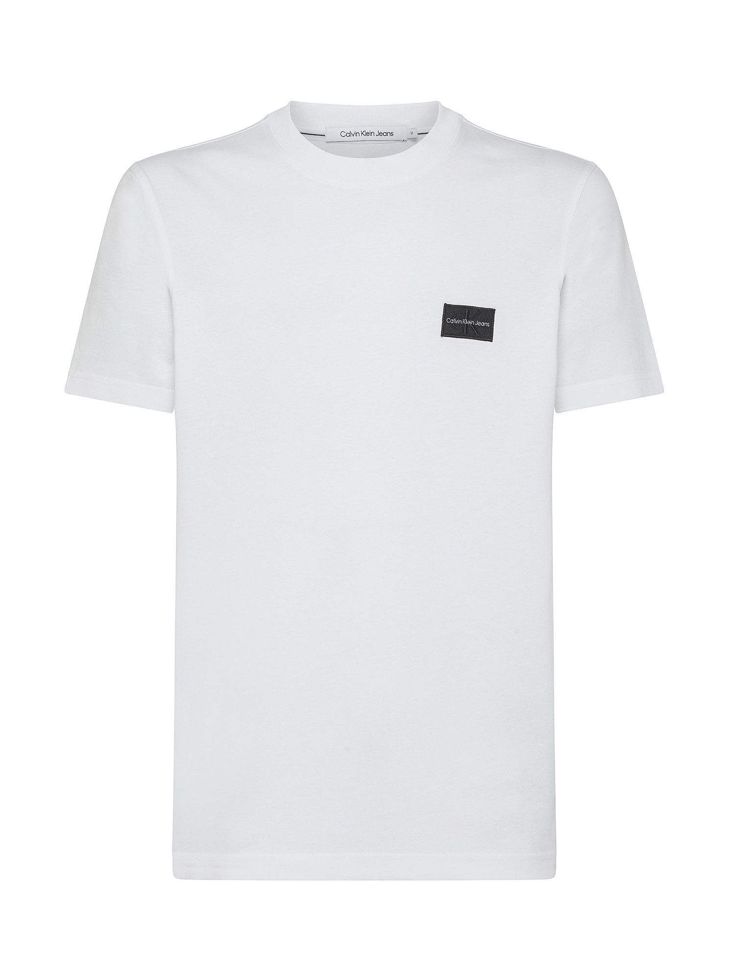 Calvin Klein Jeans - Recycled cotton T-shirt with logo, White, large image number 0