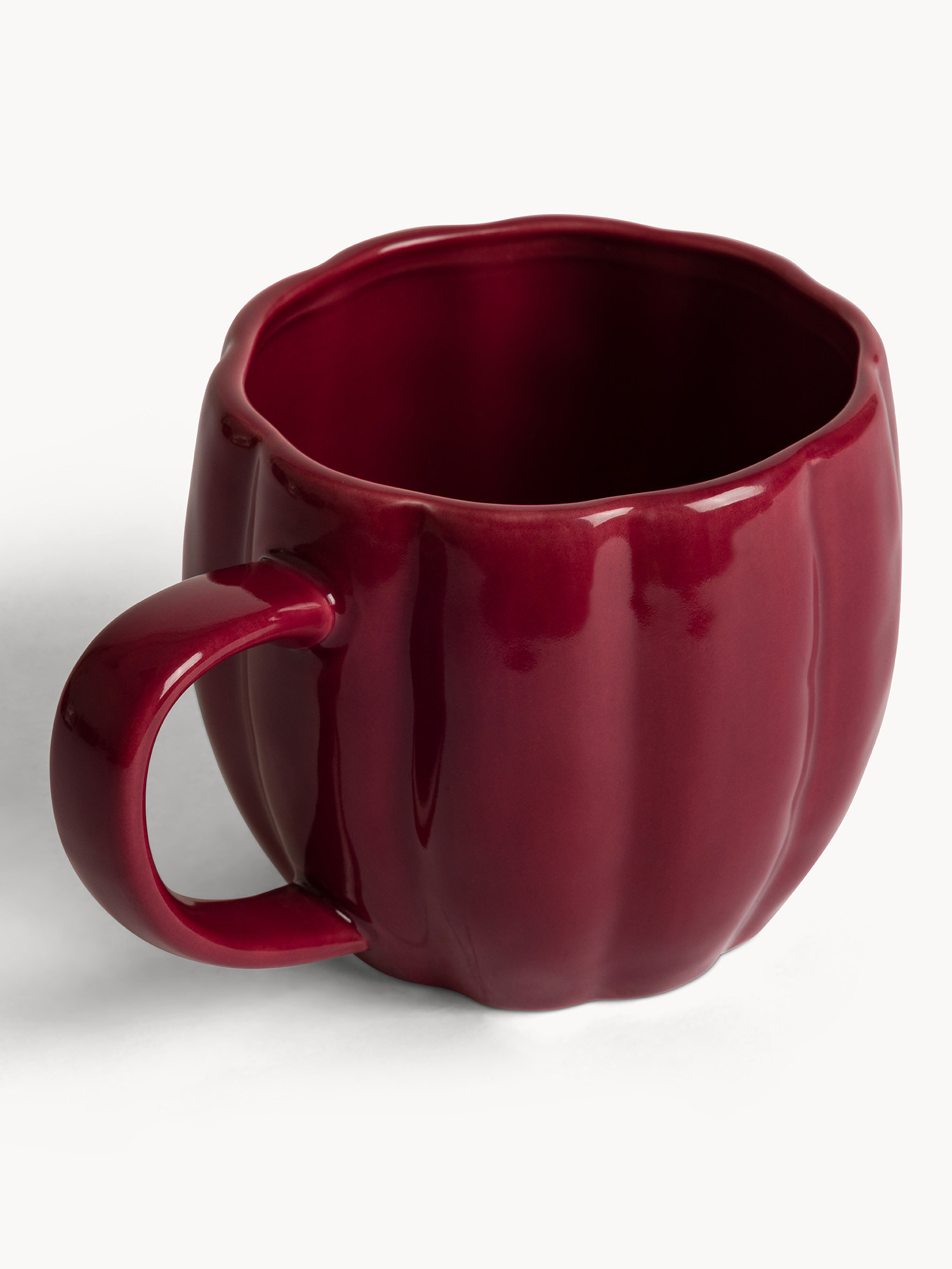 Mug in porcellana a forma di zucca, Viola, large image number 1
