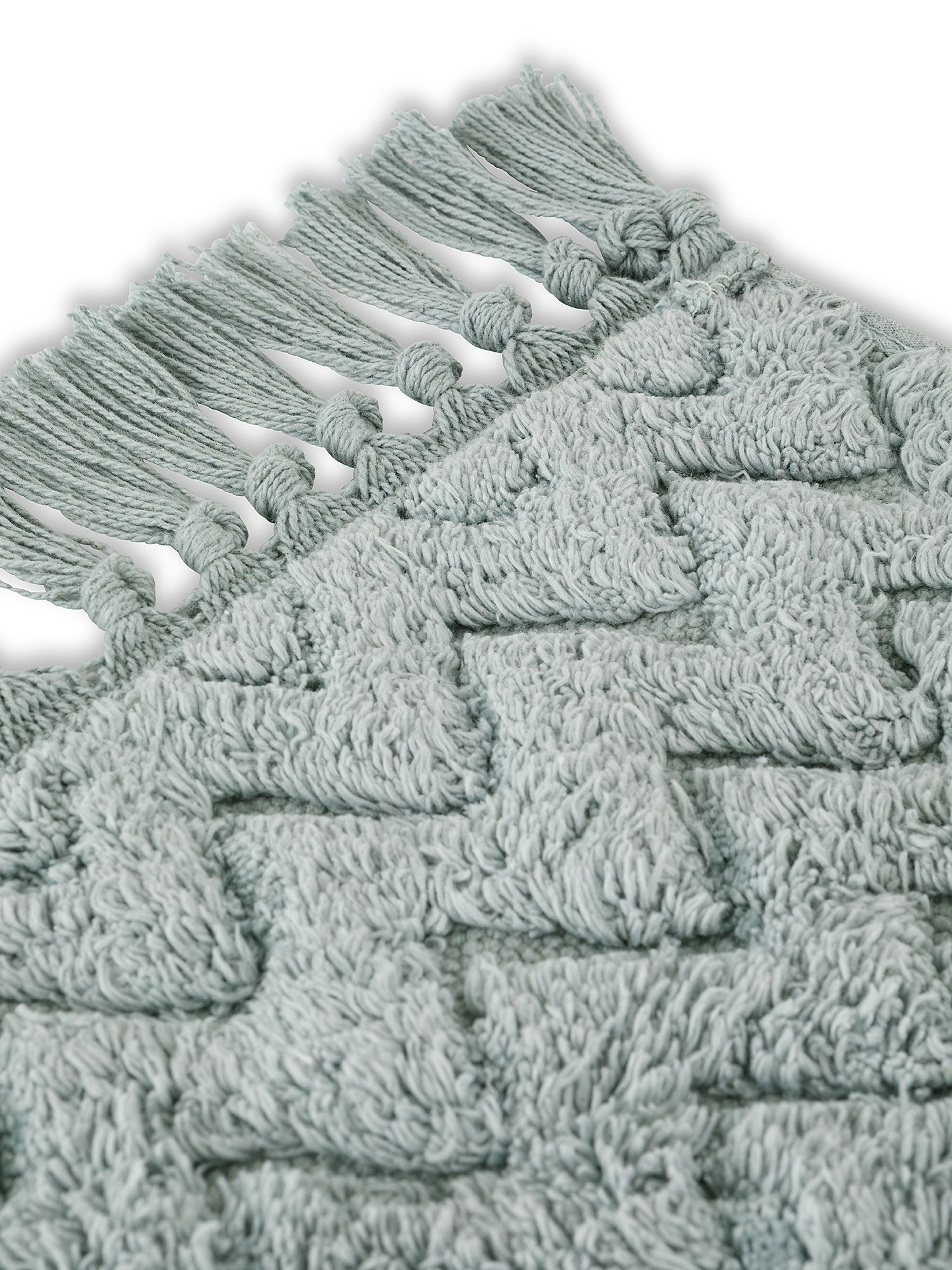 Zigzag pattern bathroom rug, Pearl Grey, large image number 1