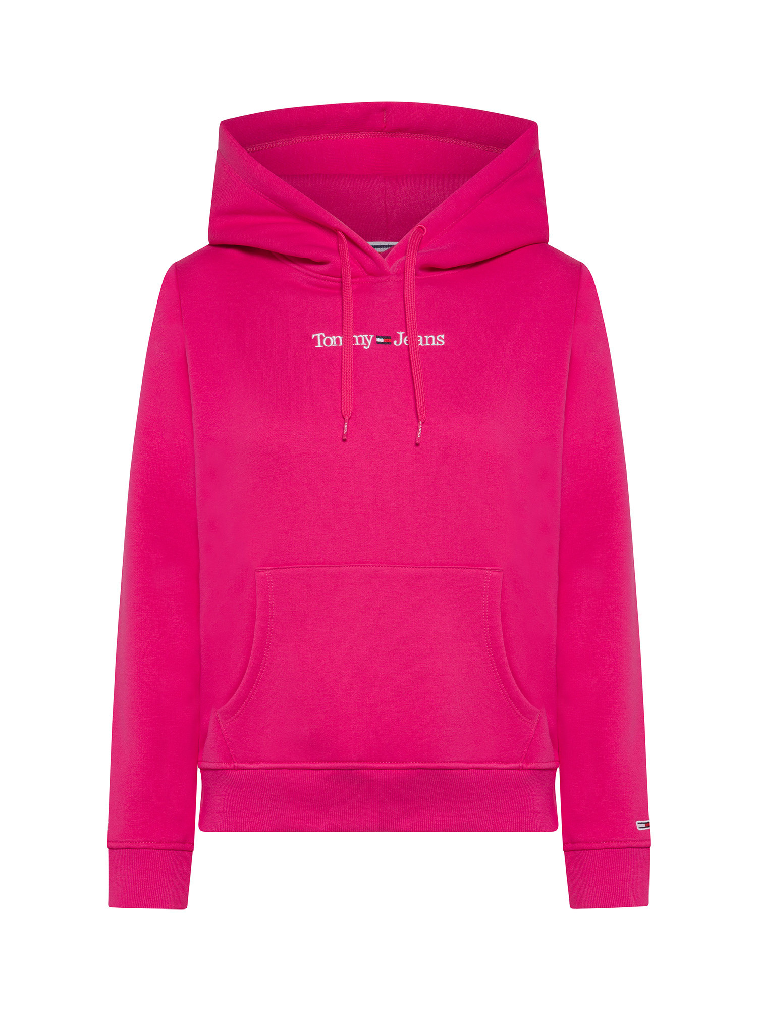 Tommy Jeans - Cotton hooded sweatshirt, Pink Fuchsia, large image number 0