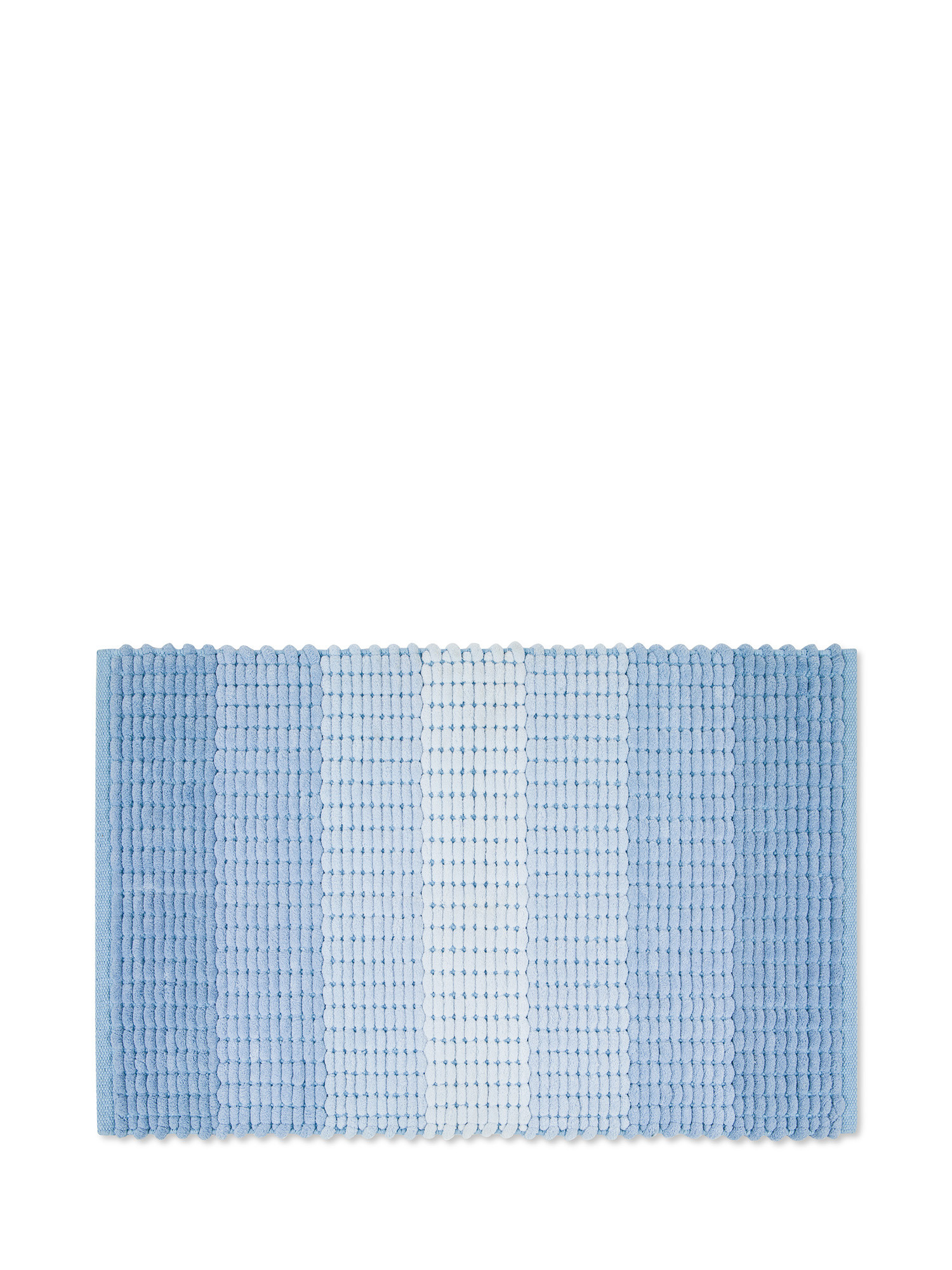 Tappeto bagno micro cotton intrecciato, Azzurro, large image number 0