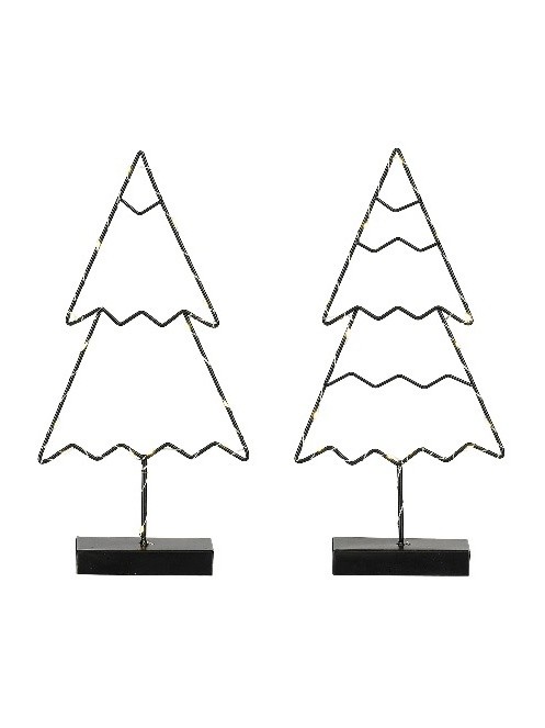 Decoro a forma di albeo in ferro, Nero, large image number 0