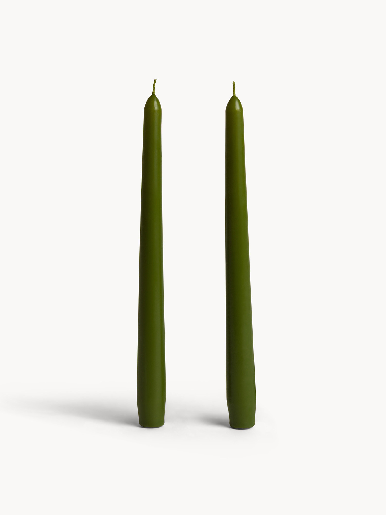 Set 2 candele torchon, Verde, large image number 0