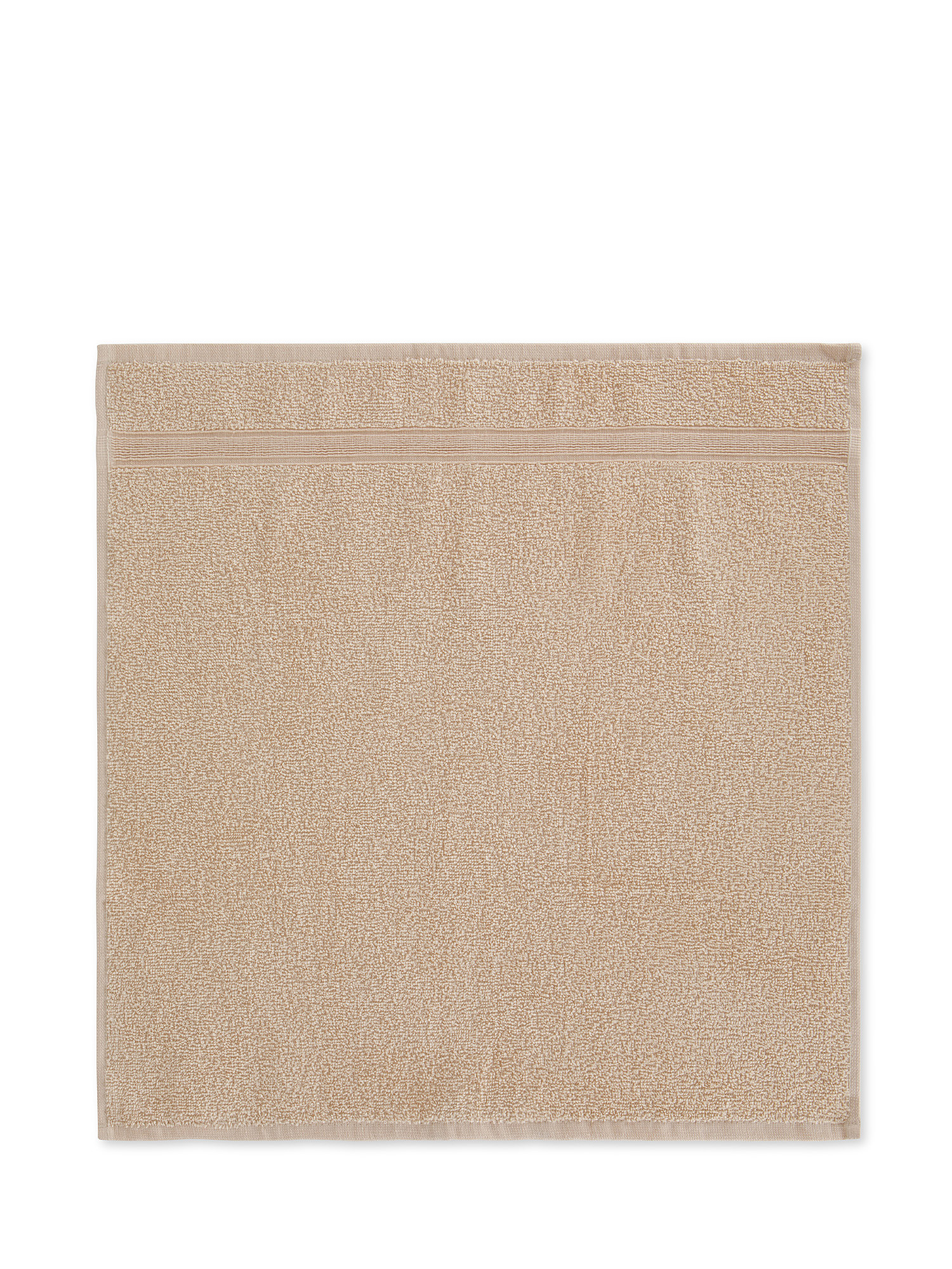 Set of 3 plain color cotton terry cloths, Beige, large image number 1