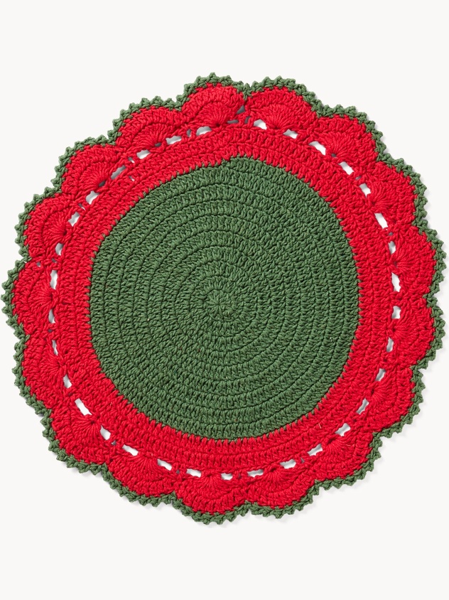 Pure cotton crochet placemat