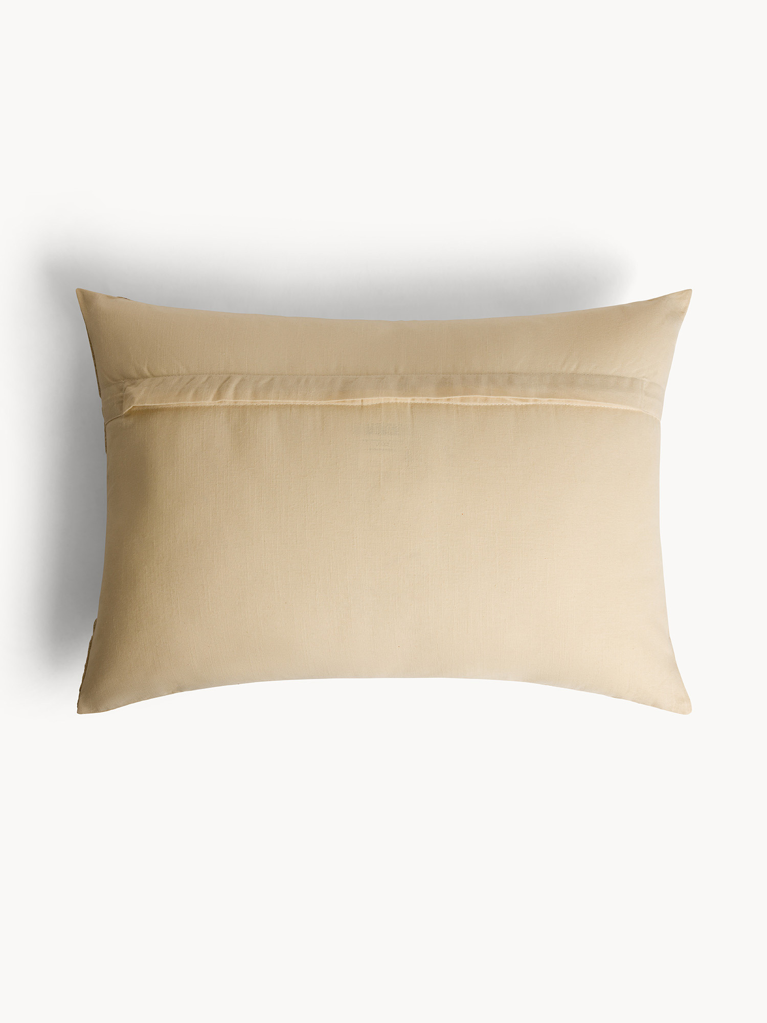 35x50 cm cotton cushion with ethnic embroidery, Beige, large image number 1