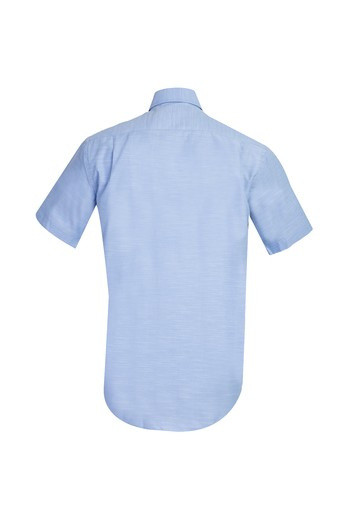 Camicia regular fit manica corta, Azzurro, large image number 1