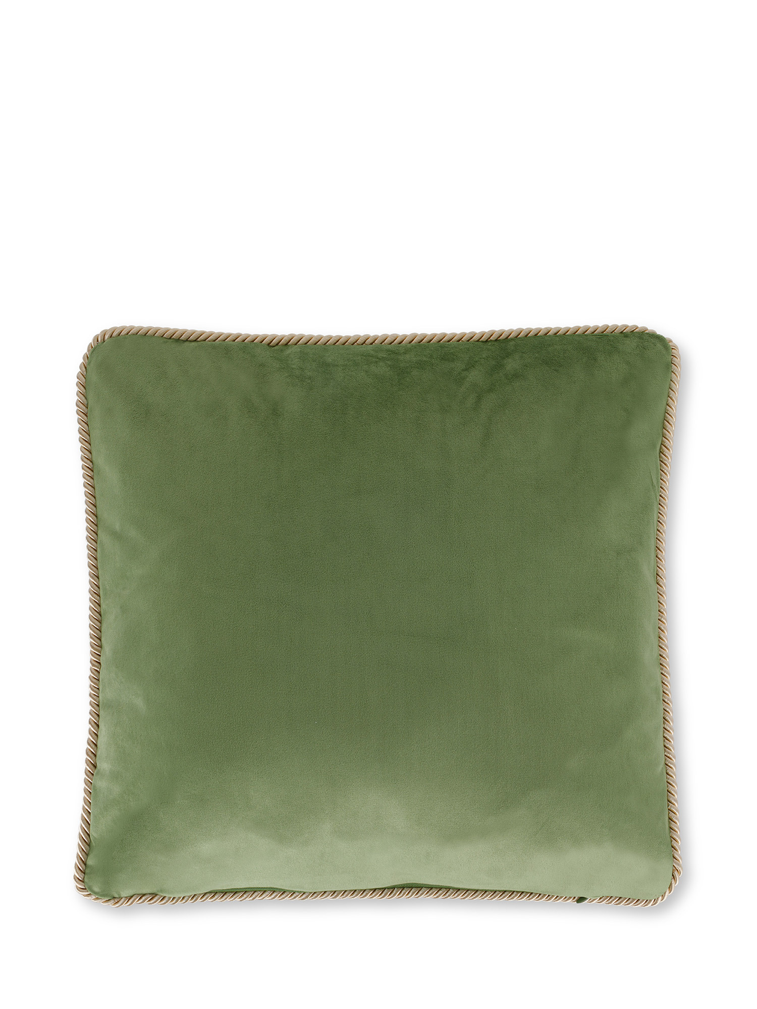 Two-tone velvet cushion 45x45 cm, Green, large image number 1