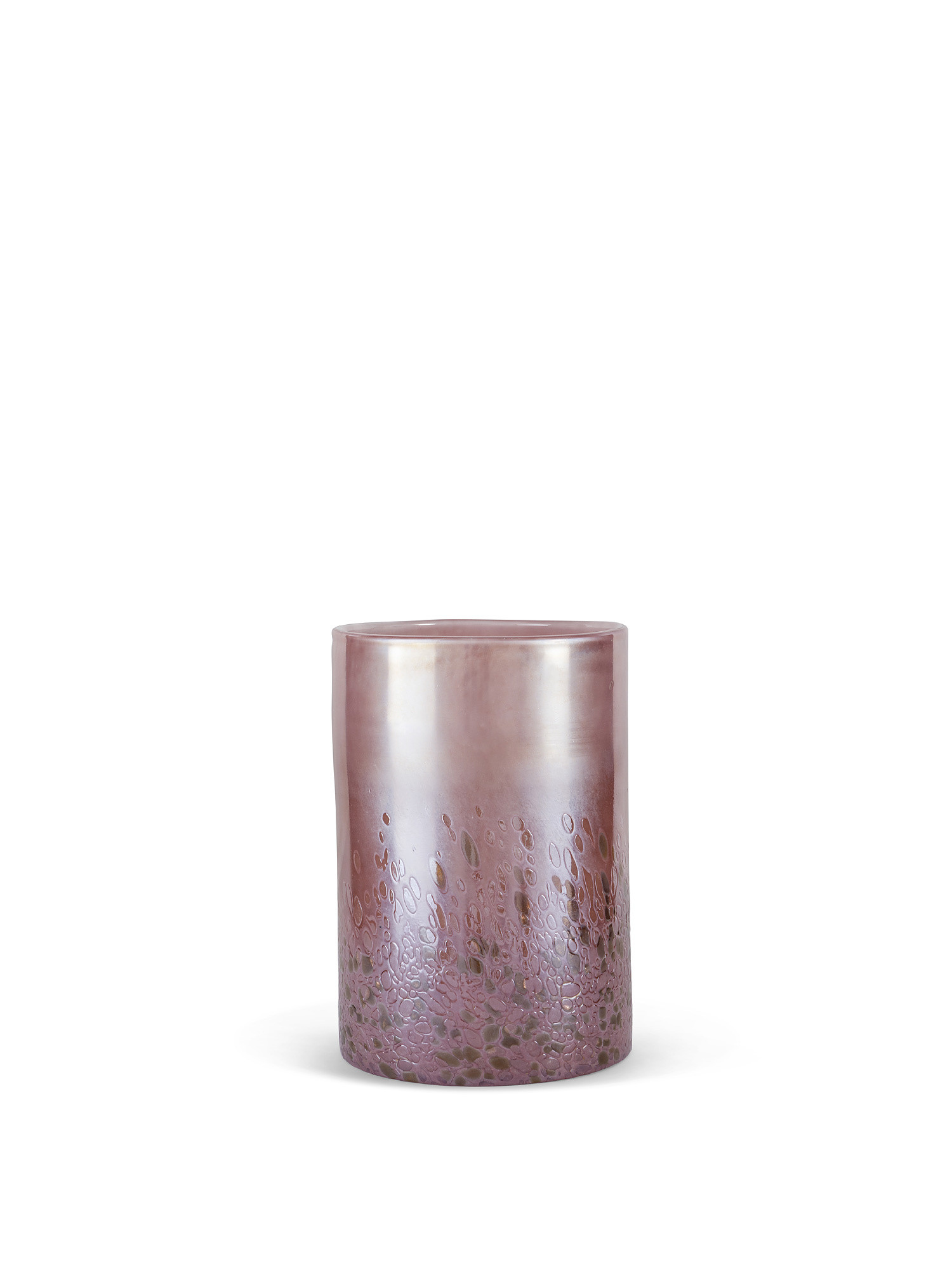 Colored paste glass vase, Pink, large image number 0