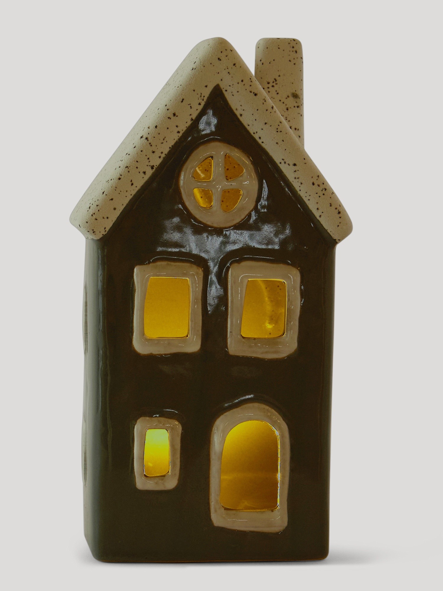 Ceramic decoration with LED light, Grey, large image number 1