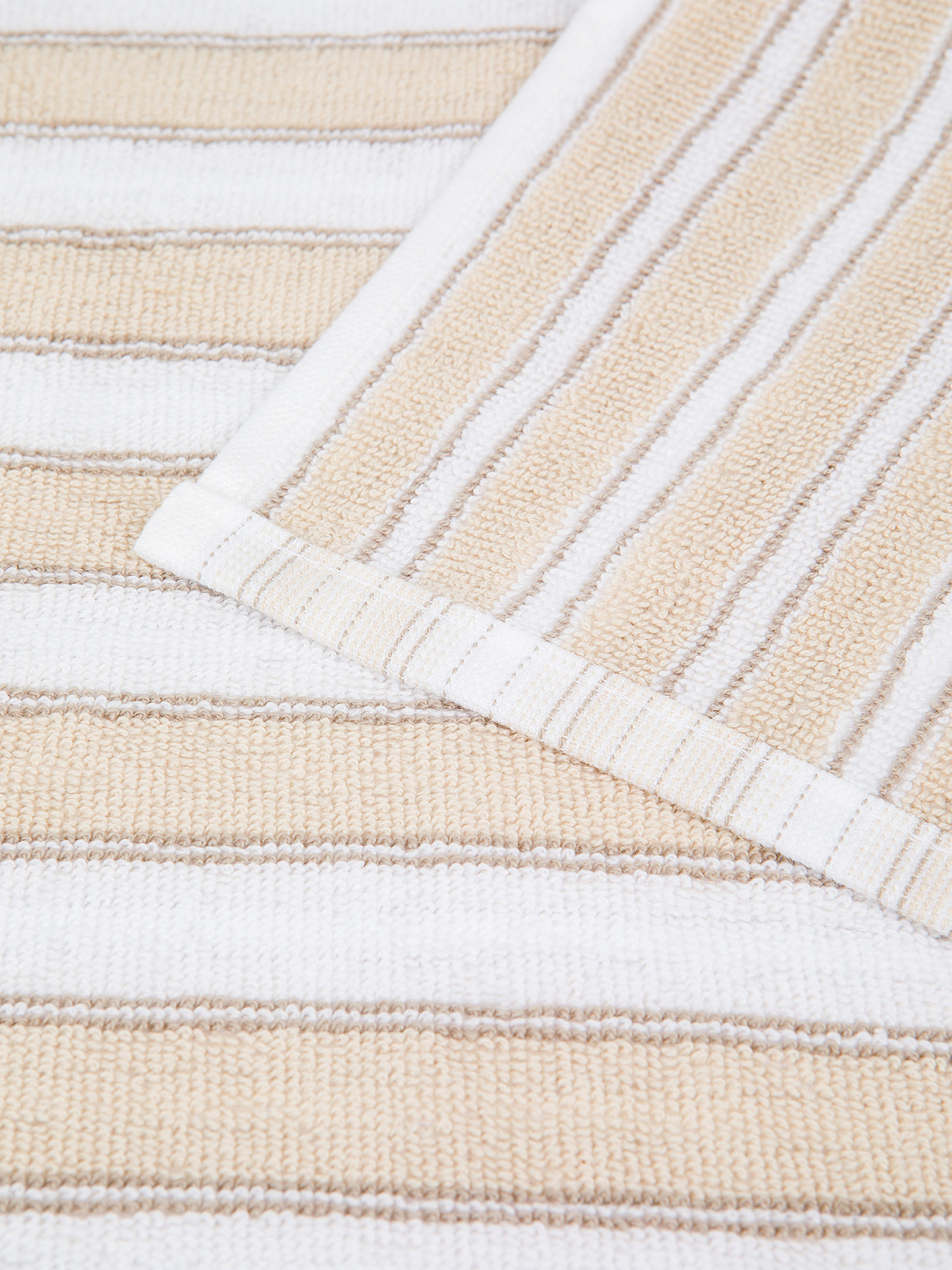 Pure cotton terry towel., Beige, large image number 2