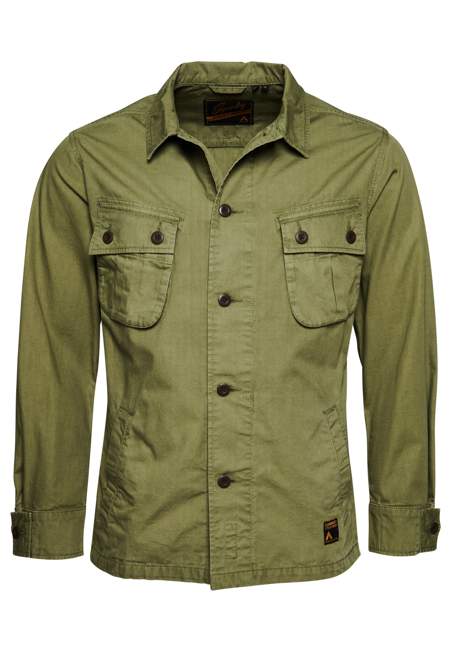 Superdry - Giacca sahariana in cotone, Verde, large image number 0