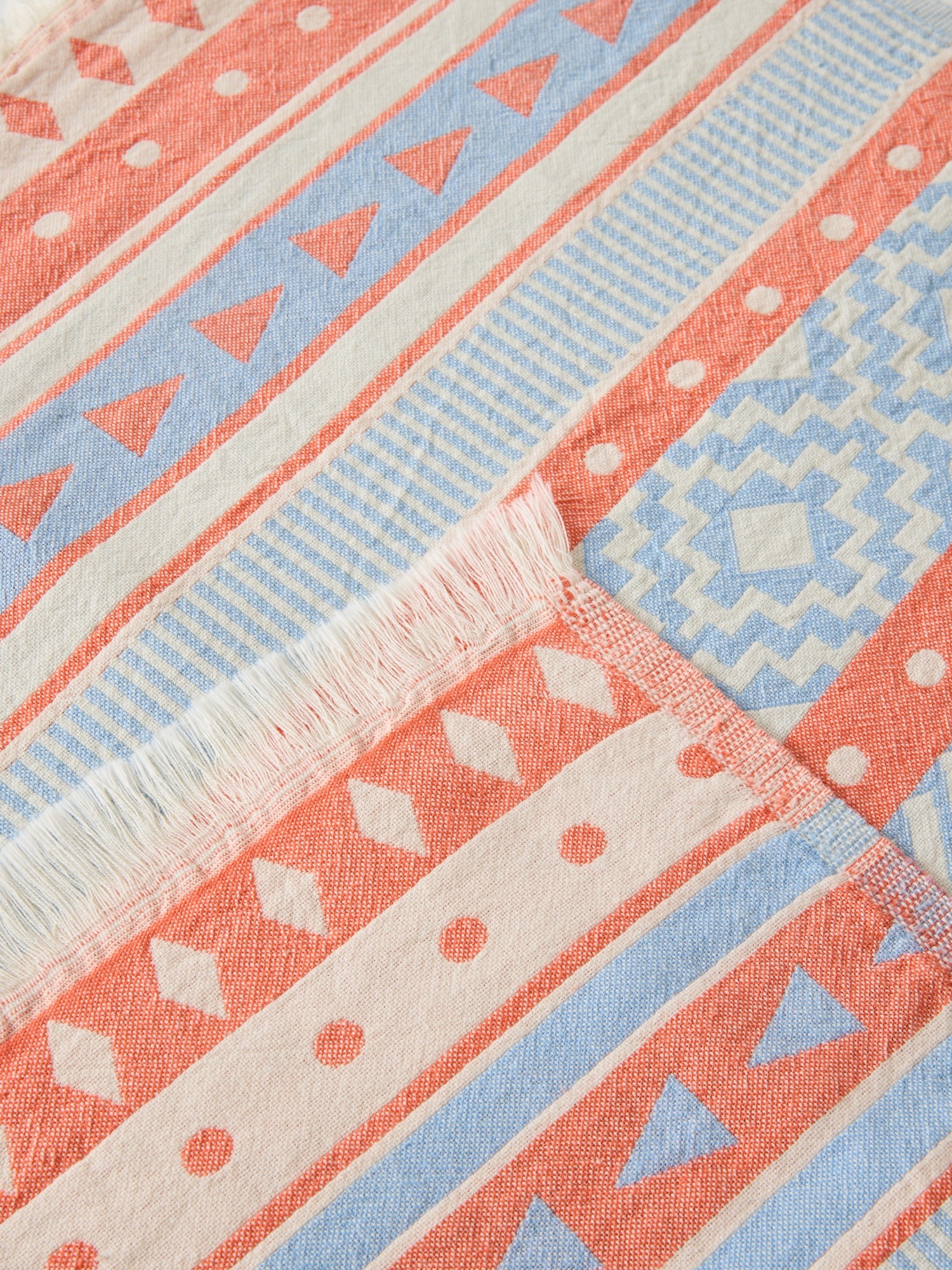 Pure Cotton Jacquard Throw - Introductory Price, Multicolor, large image number 1