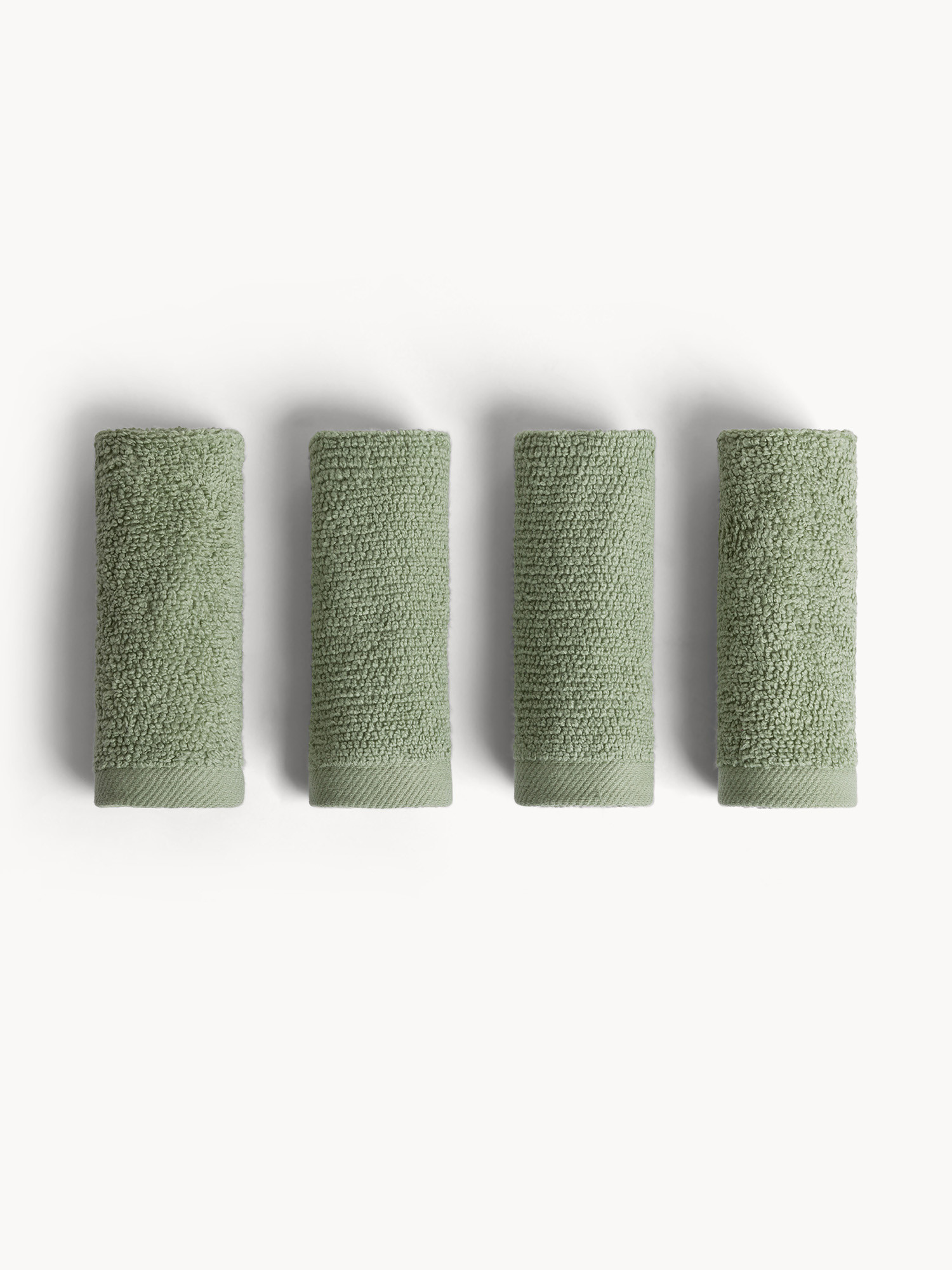 Set 4 lavette in spugna zero twist tinta unita, Verde chiaro, large image number 0