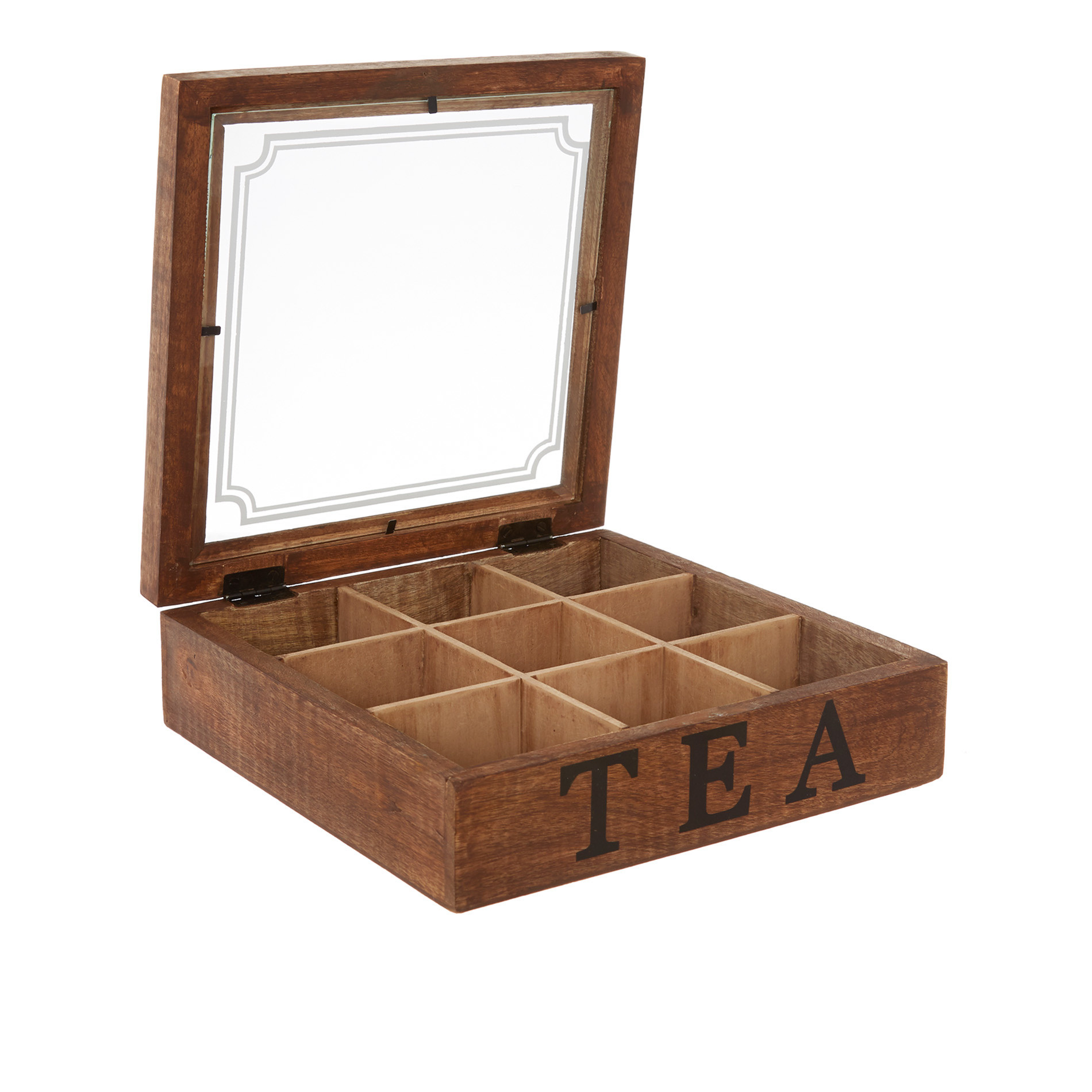 Tea box in legno, Marrone, large
