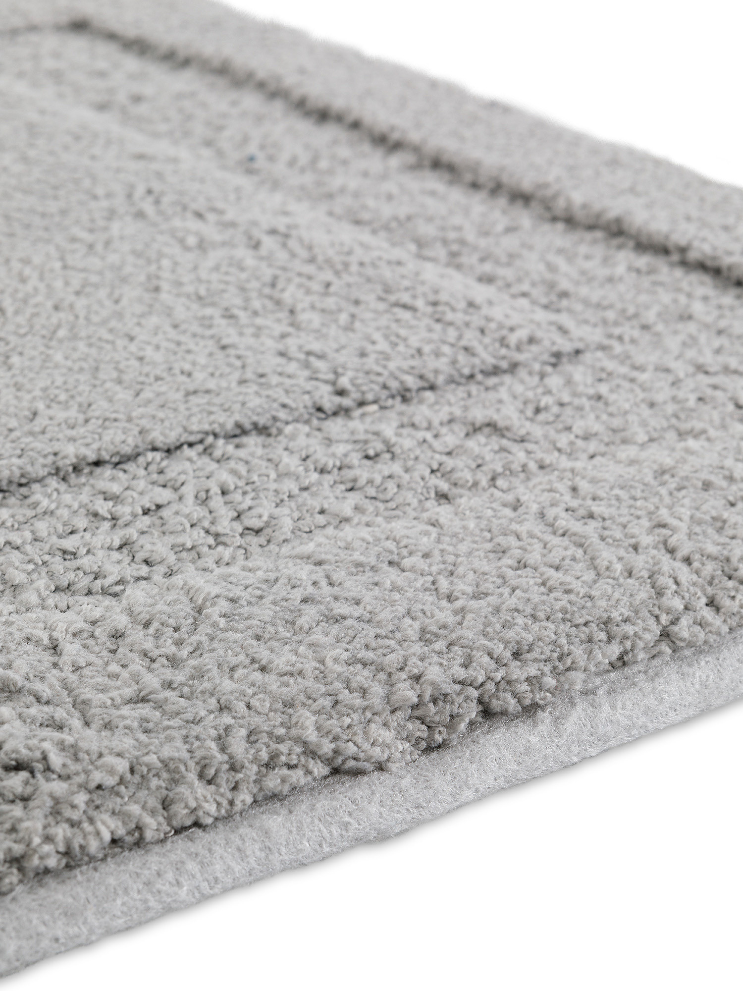 Solid color memory foam bath mat, Grey, large image number 1