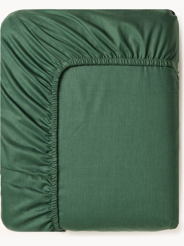 Solid-color pure cotton fitted sheet | 30cm wide