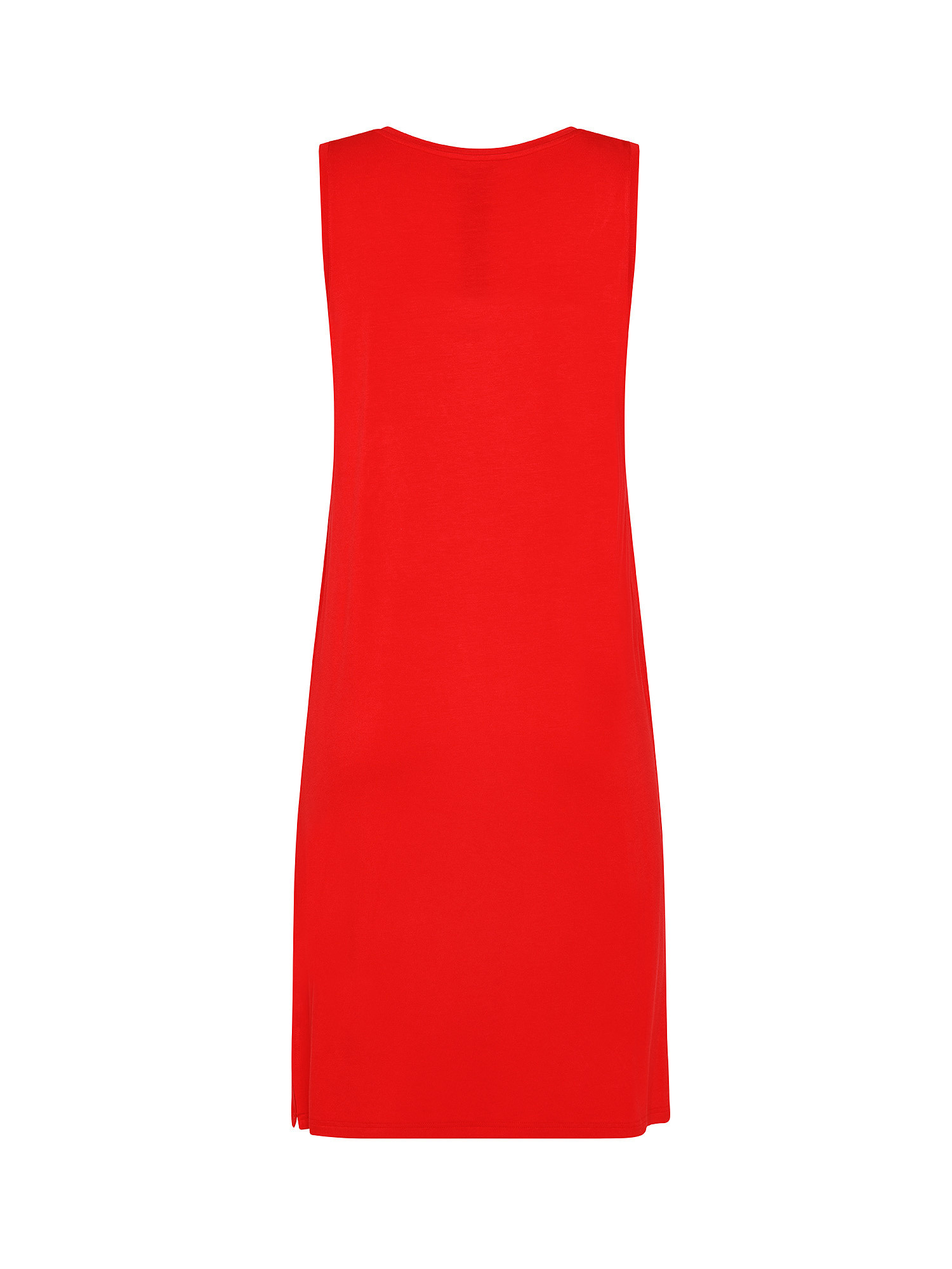 Short dress with logo, Red, large image number 1