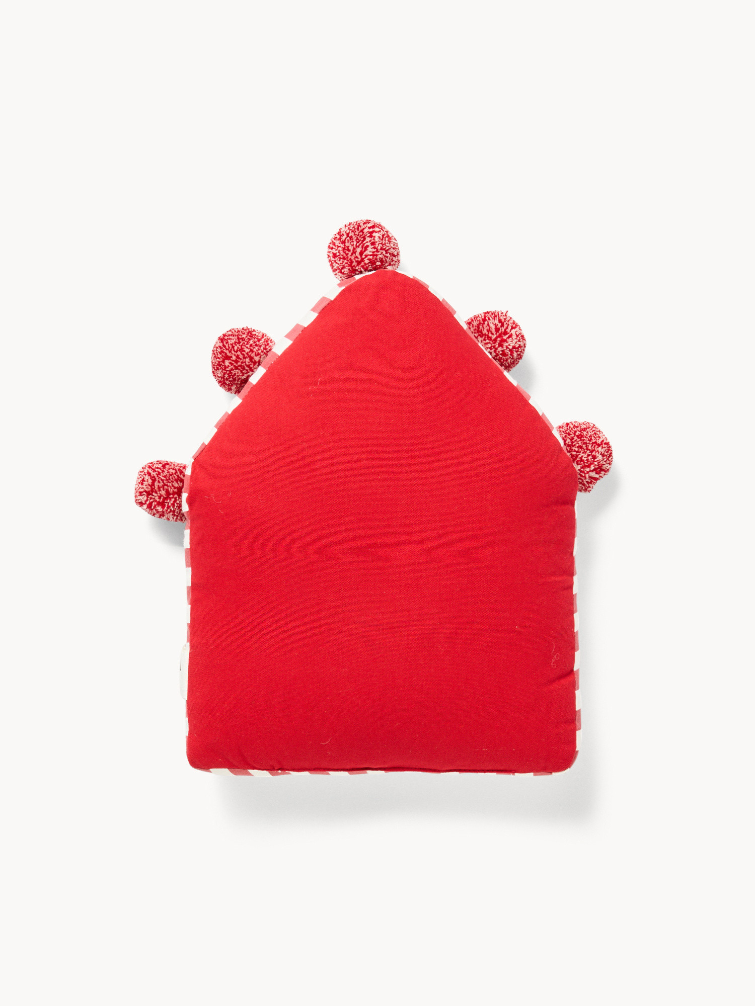 Gingerbread house cushion, Red, large image number 1