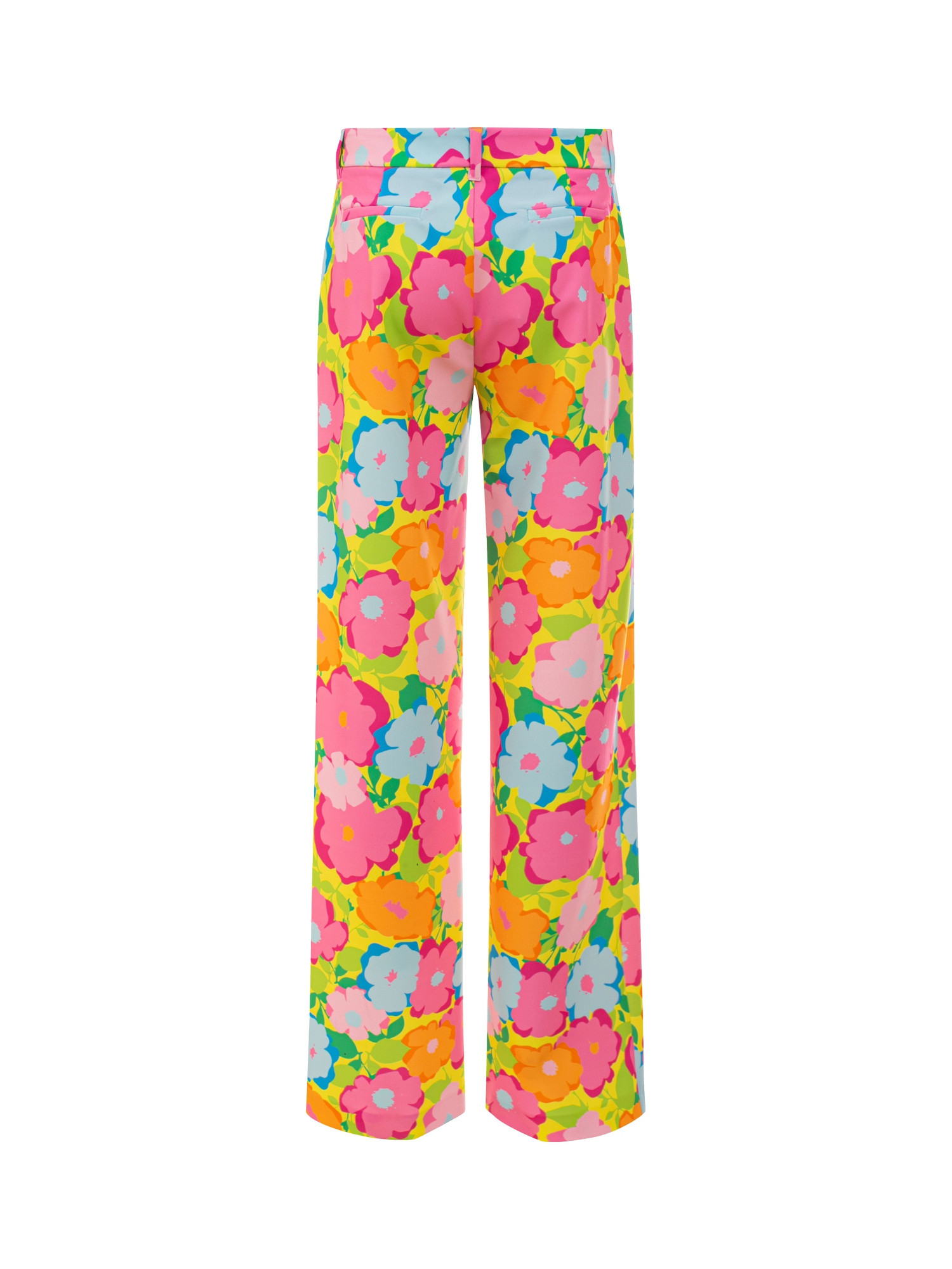 Chiara Ferragni - Flower print cady trousers, Multicolor, large image number 1