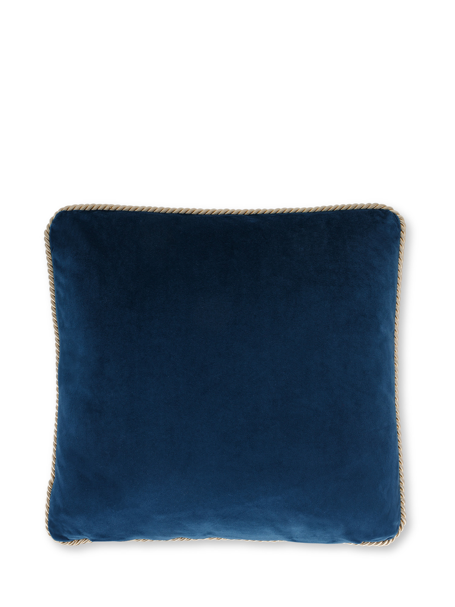 Two-tone velvet cushion 45x45 cm, Blue, large image number 1