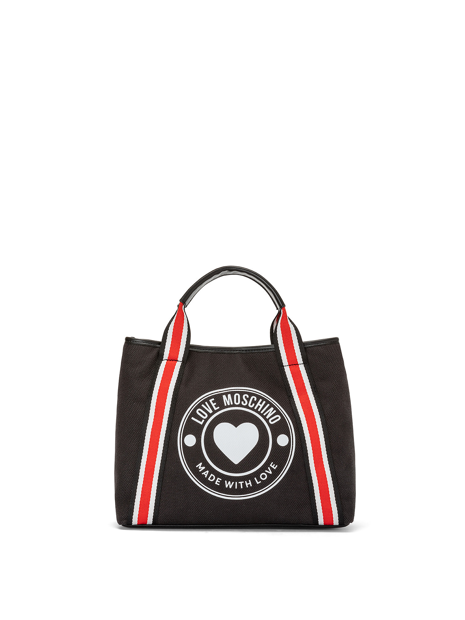 Handbag with logo, Black, large image number 0