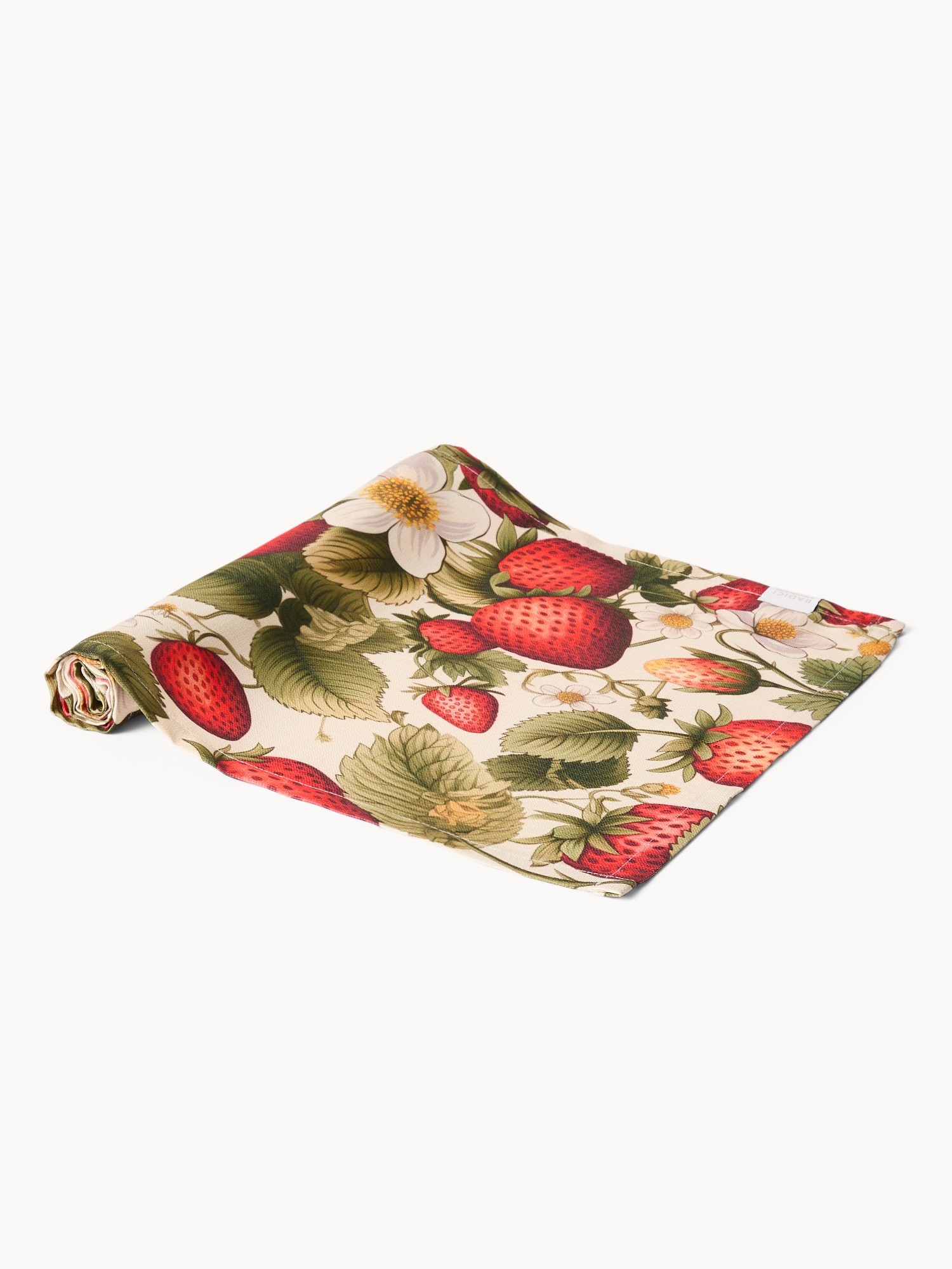 Runner in cotone stampa fragola by Tessitura Randi, Multicolor, large image number 1