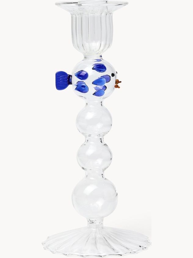 Candeliere in vetro borosilicato fatto a mano