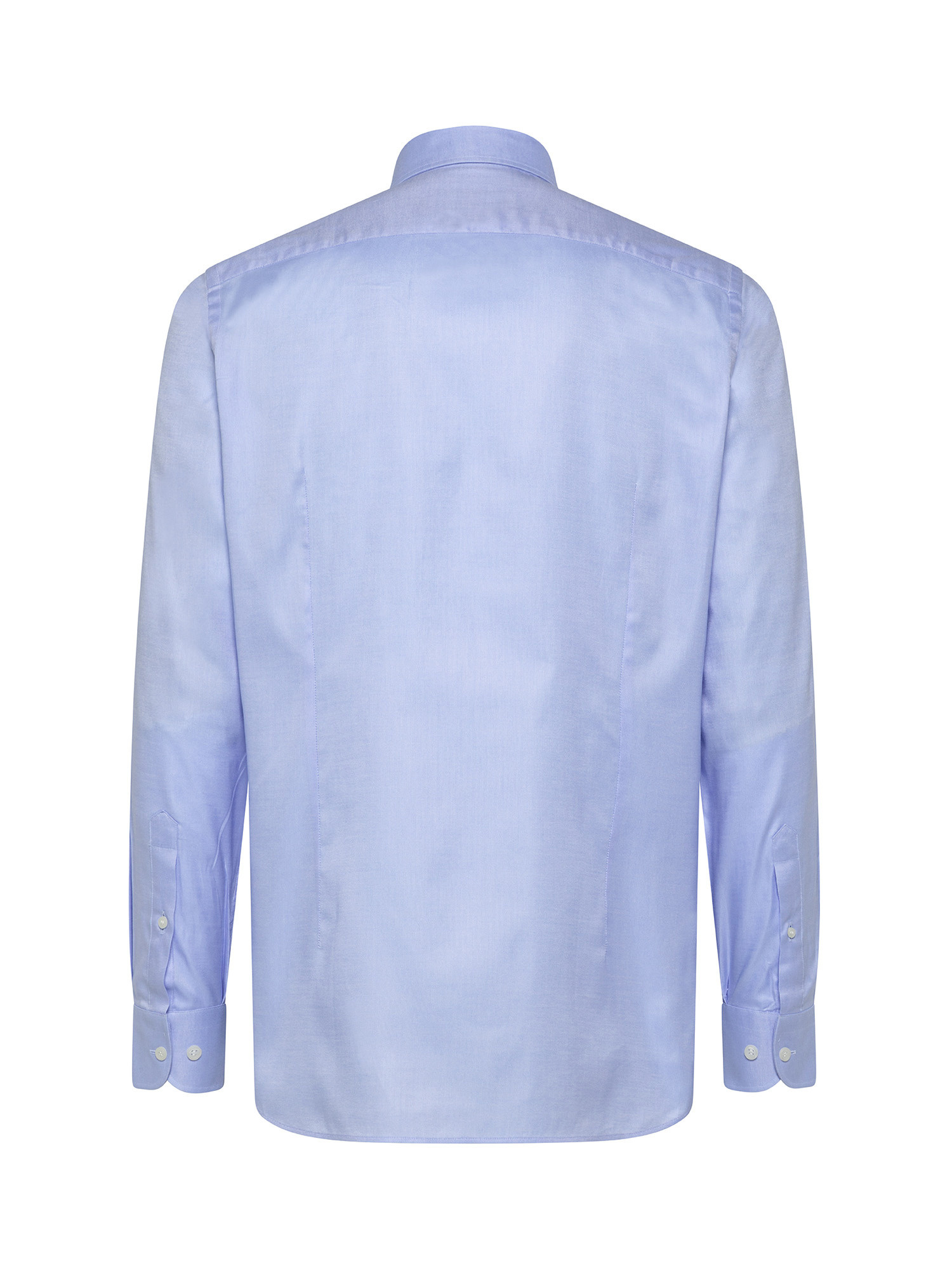 Camicia slim fit in puro cotone, Azzurro chiaro, large image number 1