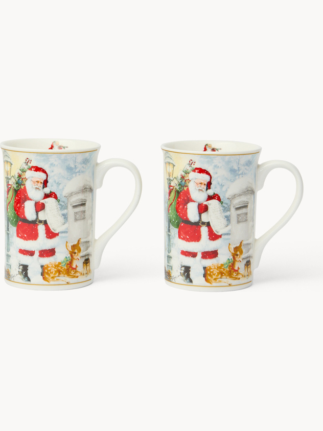Set of 2 Vintage New Bone China Mugs