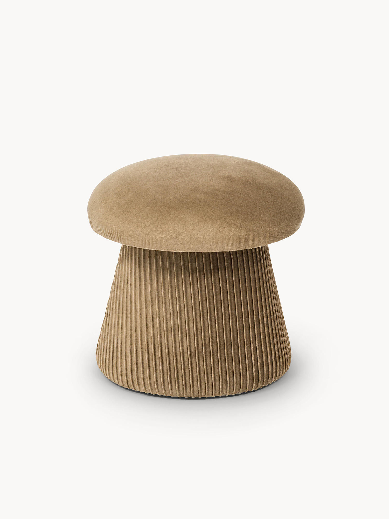 Sgabello in velluto Mushroom, Giallo scuro, large image number 0