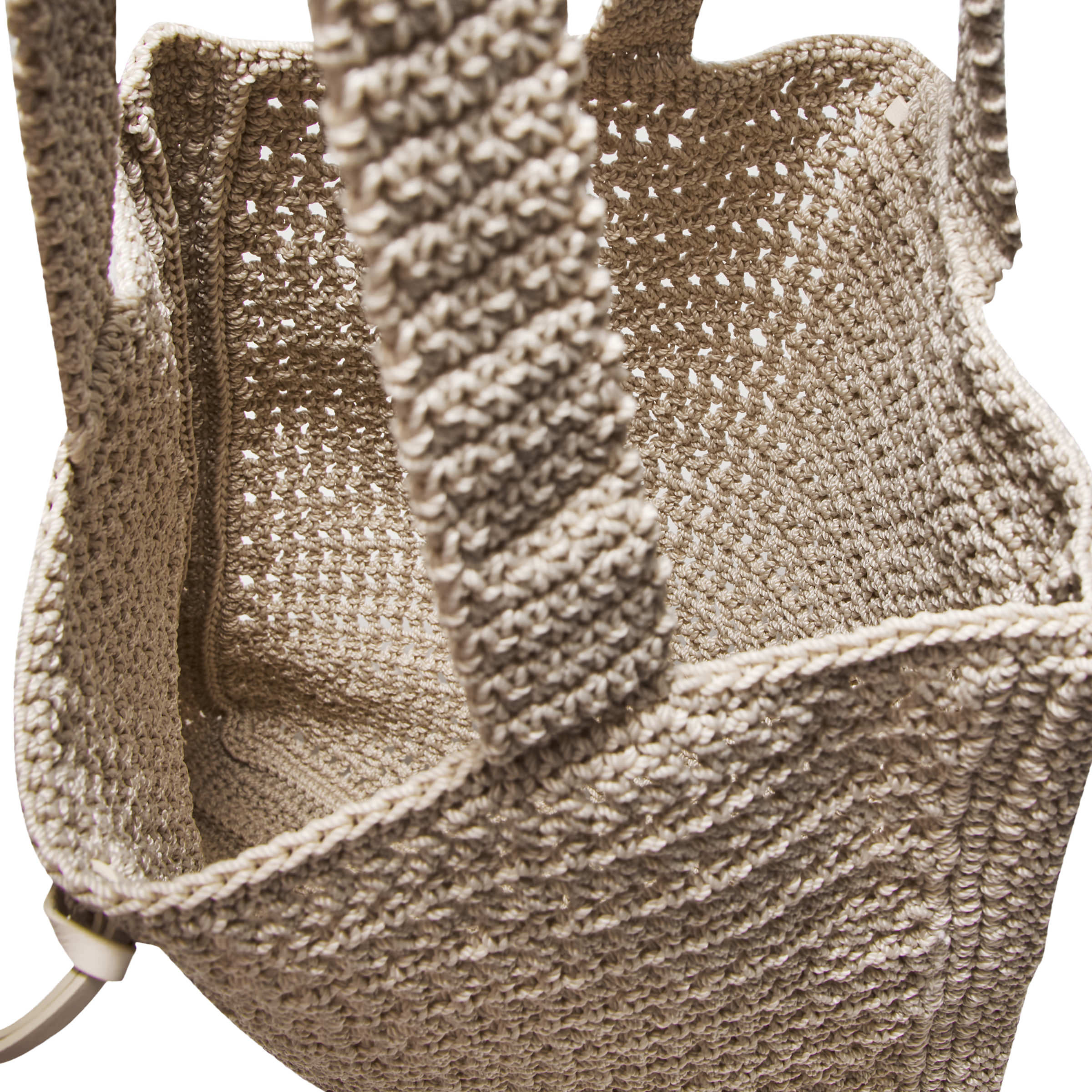 Gianni Chiarini - Victoria bag in leather and fabric, Pearl Grey, large image number 4