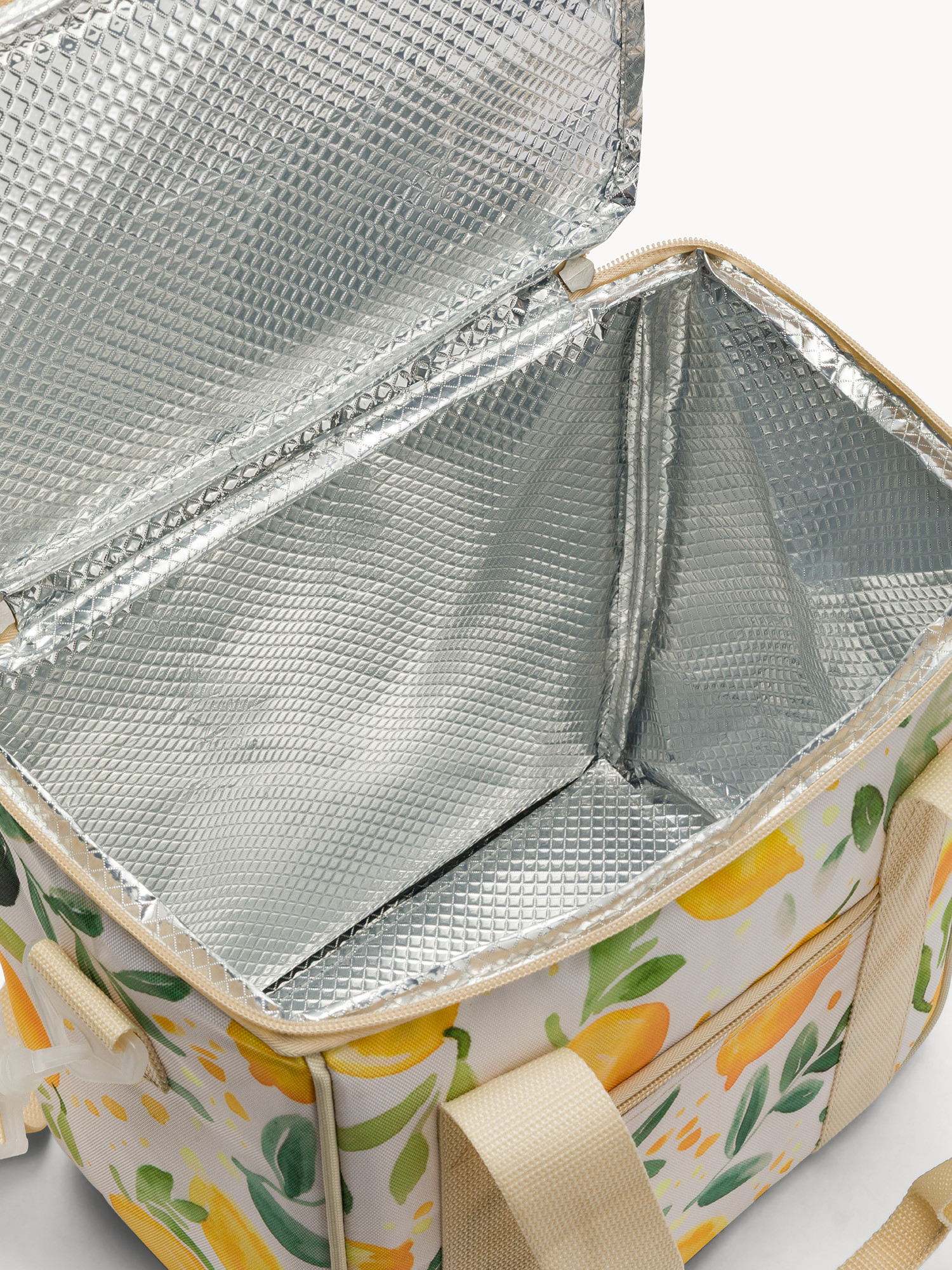 Borsa termica motivo limoni 16 lt, Bianco, large image number 2